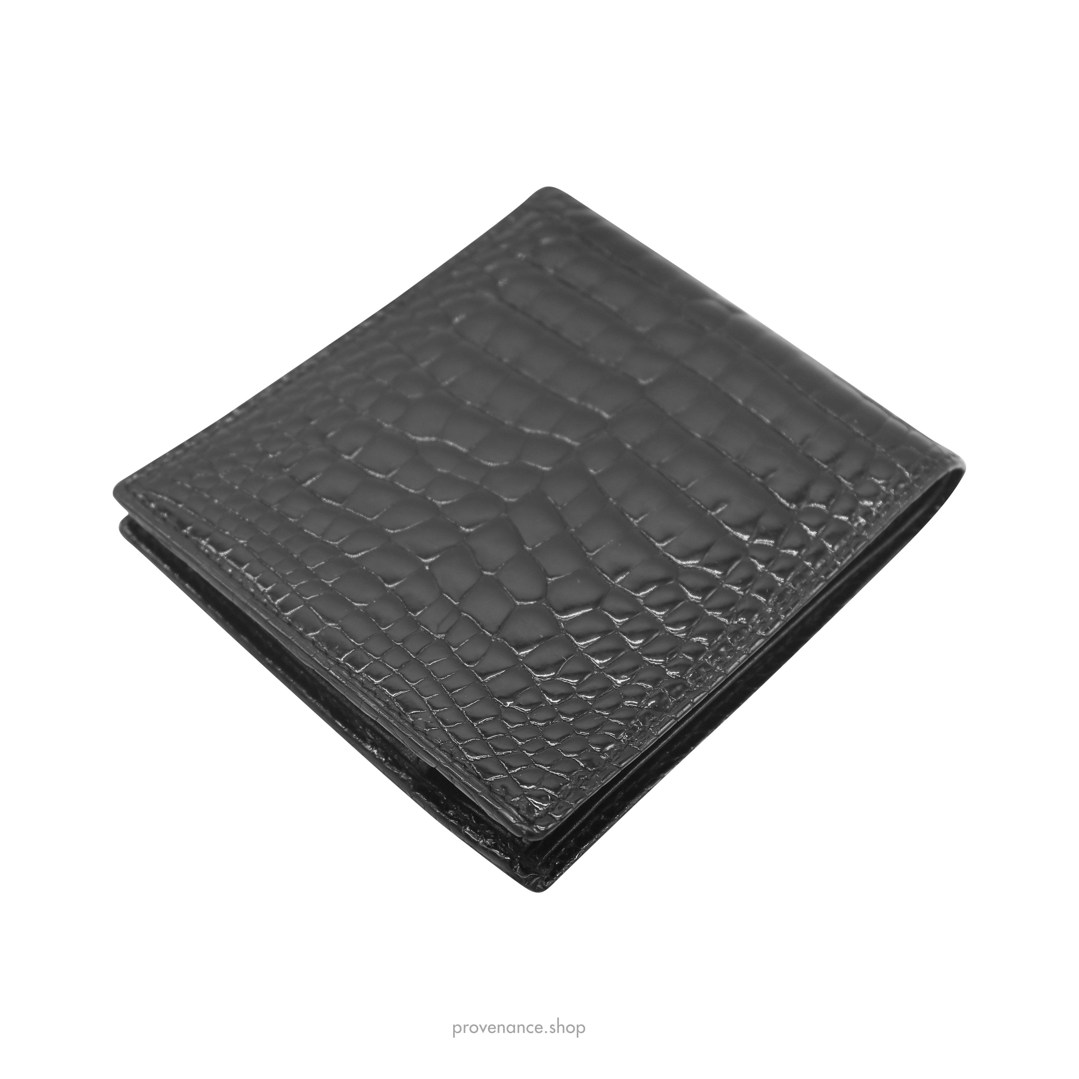 Gucci 🔴 Bifold Wallet - Black Crocodile Leather Size ONE SIZE - 6 Thumbnail