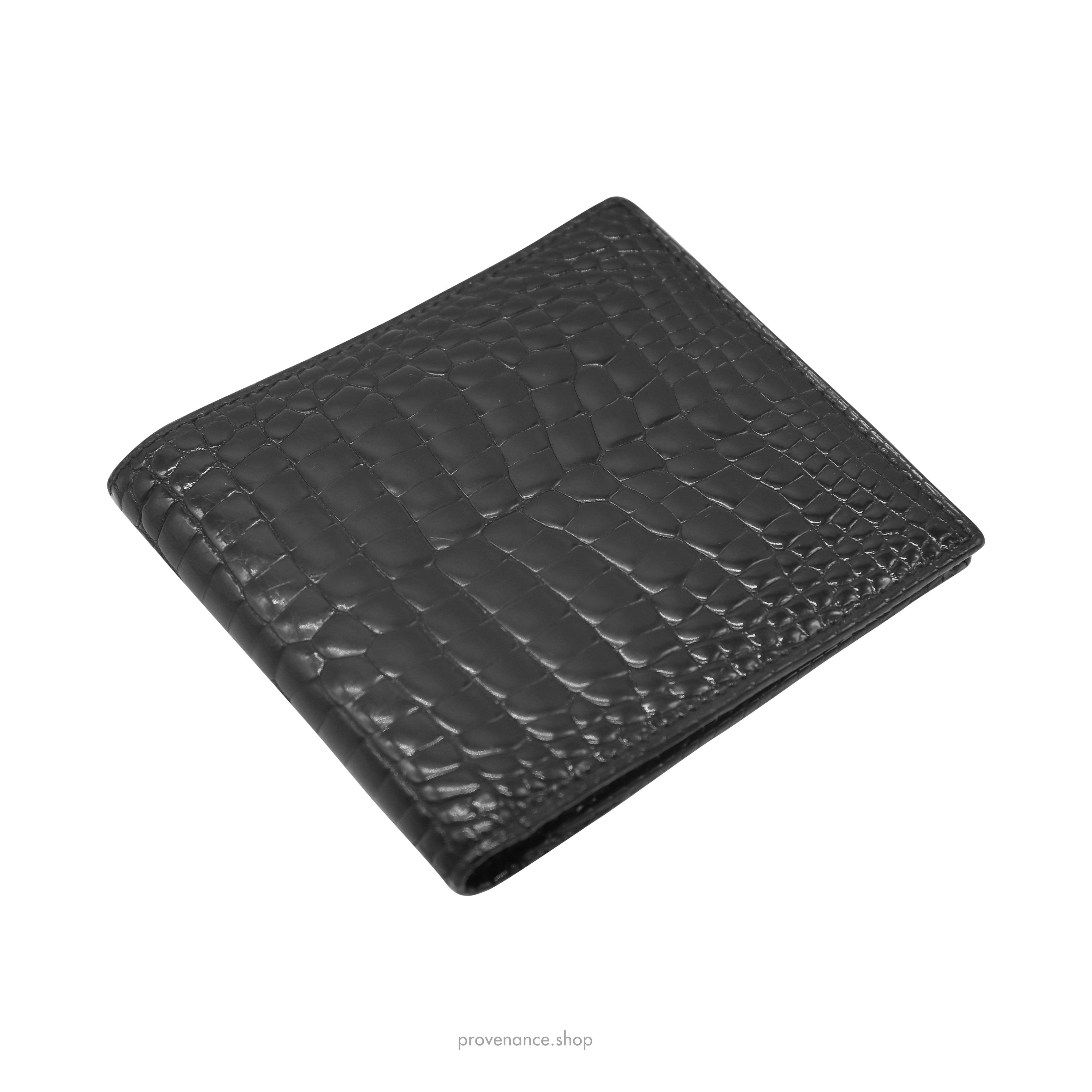 Gucci 🔴 Bifold Wallet - Black Crocodile Leather Size ONE SIZE - 4 Thumbnail