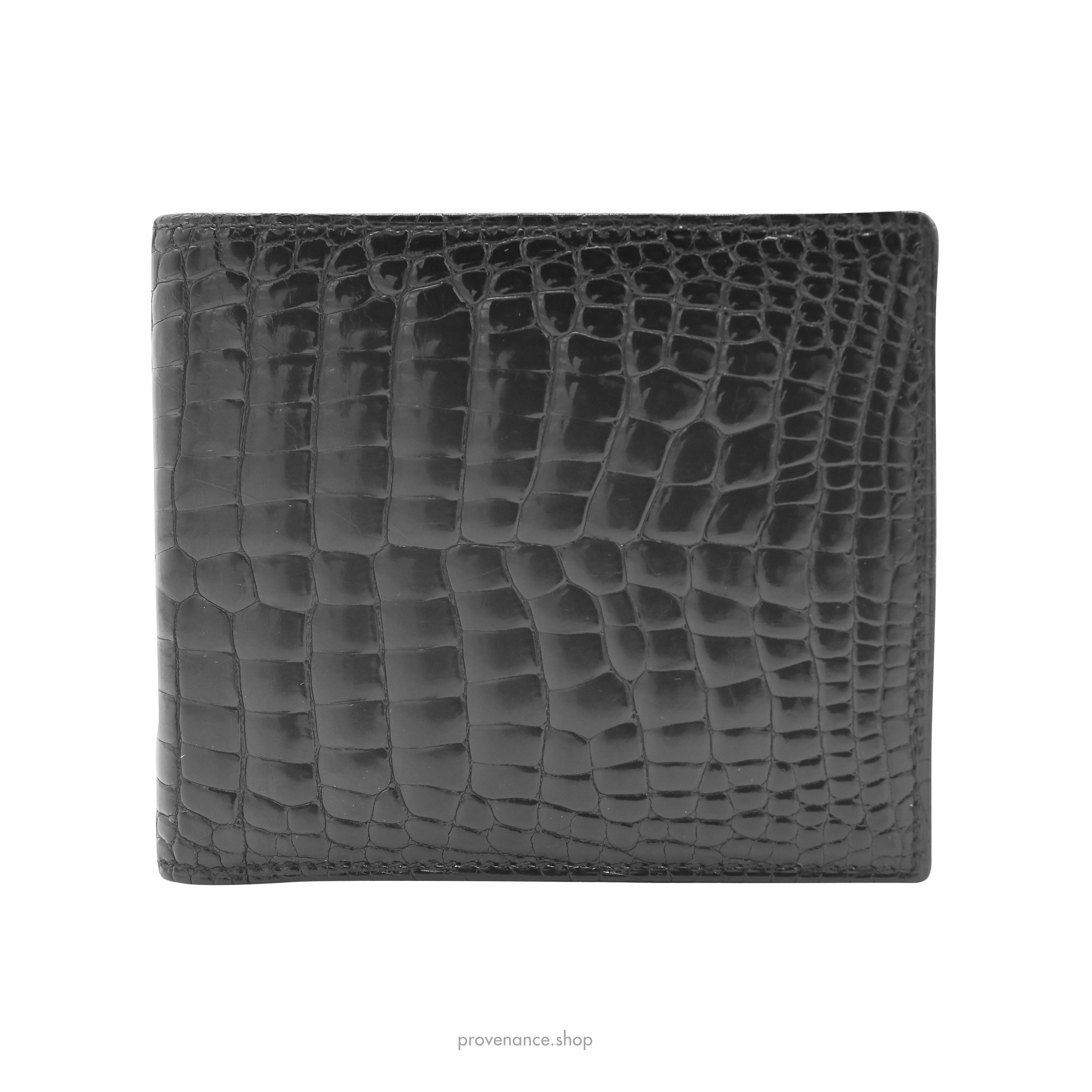 Gucci 🔴 Bifold Wallet - Black Crocodile Leather Size ONE SIZE - 2 Thumbnail