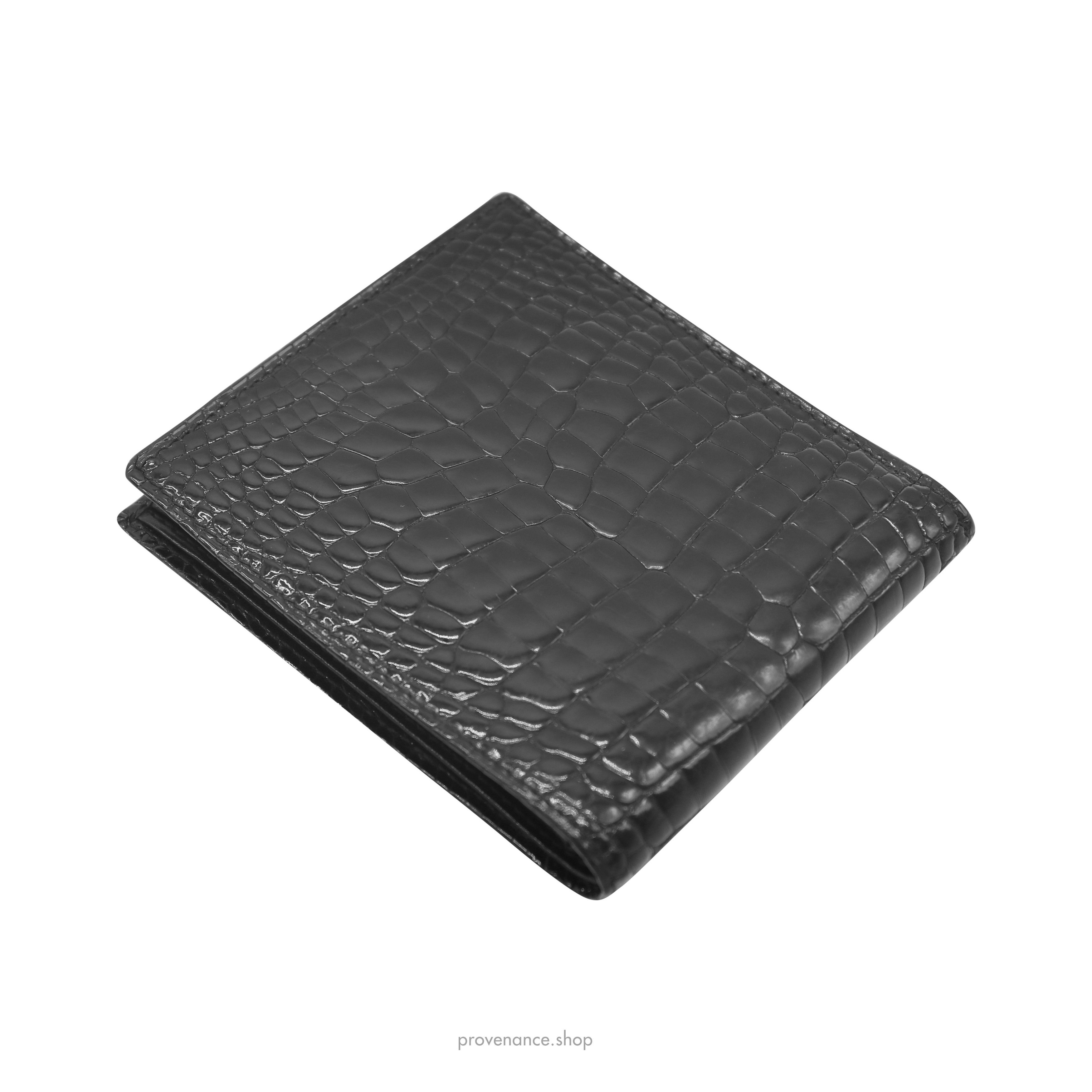 Gucci 🔴 Bifold Wallet - Black Crocodile Leather Size ONE SIZE - 5 Thumbnail