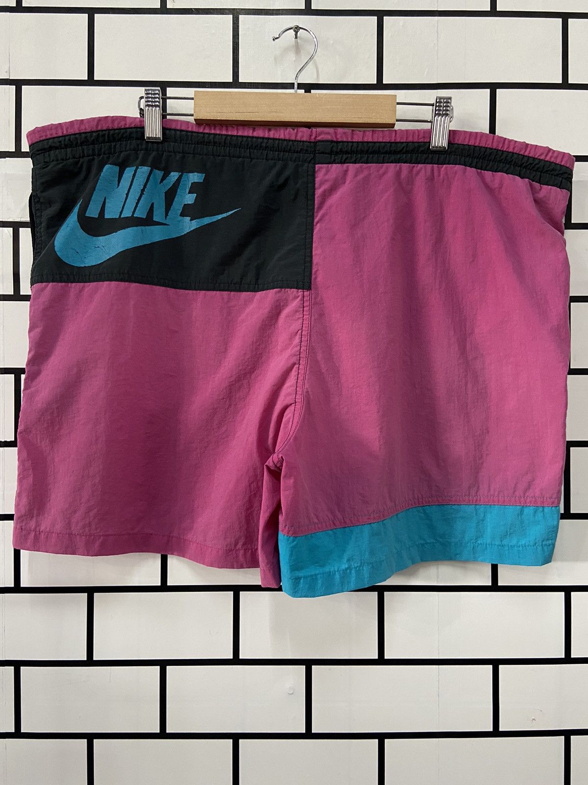 image of Nike Shorts Pant in Black/Ink Blue/Pink, Men's (Size 38)