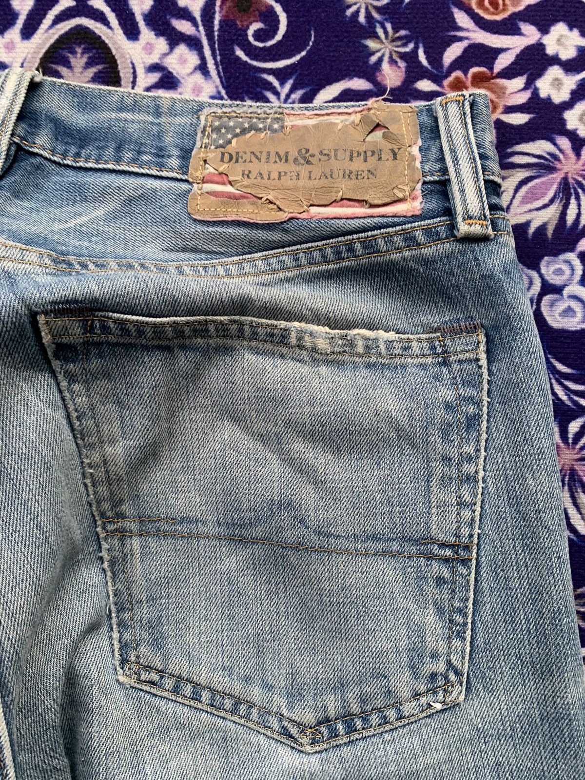 RRL Ralph Lauren Vintage Ralph Lauren Faded Wash Denim Size US 35 - 12 Thumbnail