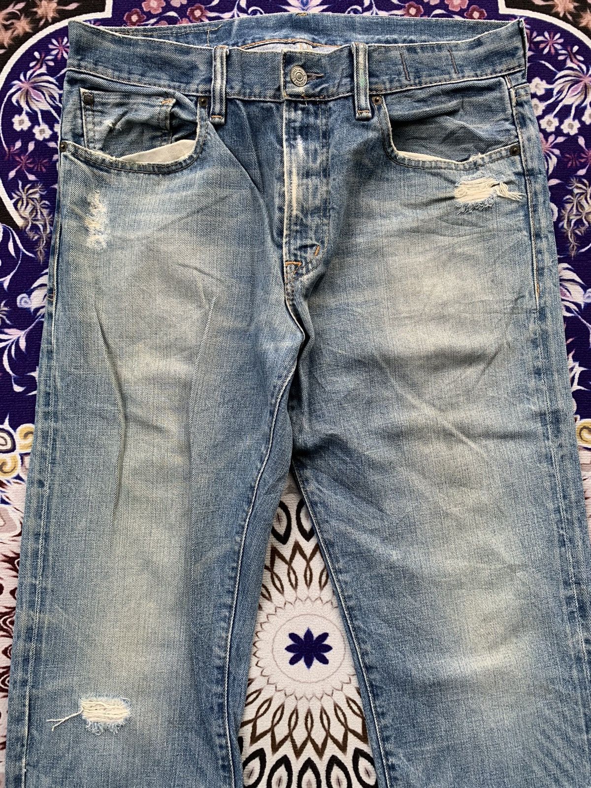 RRL Ralph Lauren Vintage Ralph Lauren Faded Wash Denim Size US 35 - 4 Thumbnail
