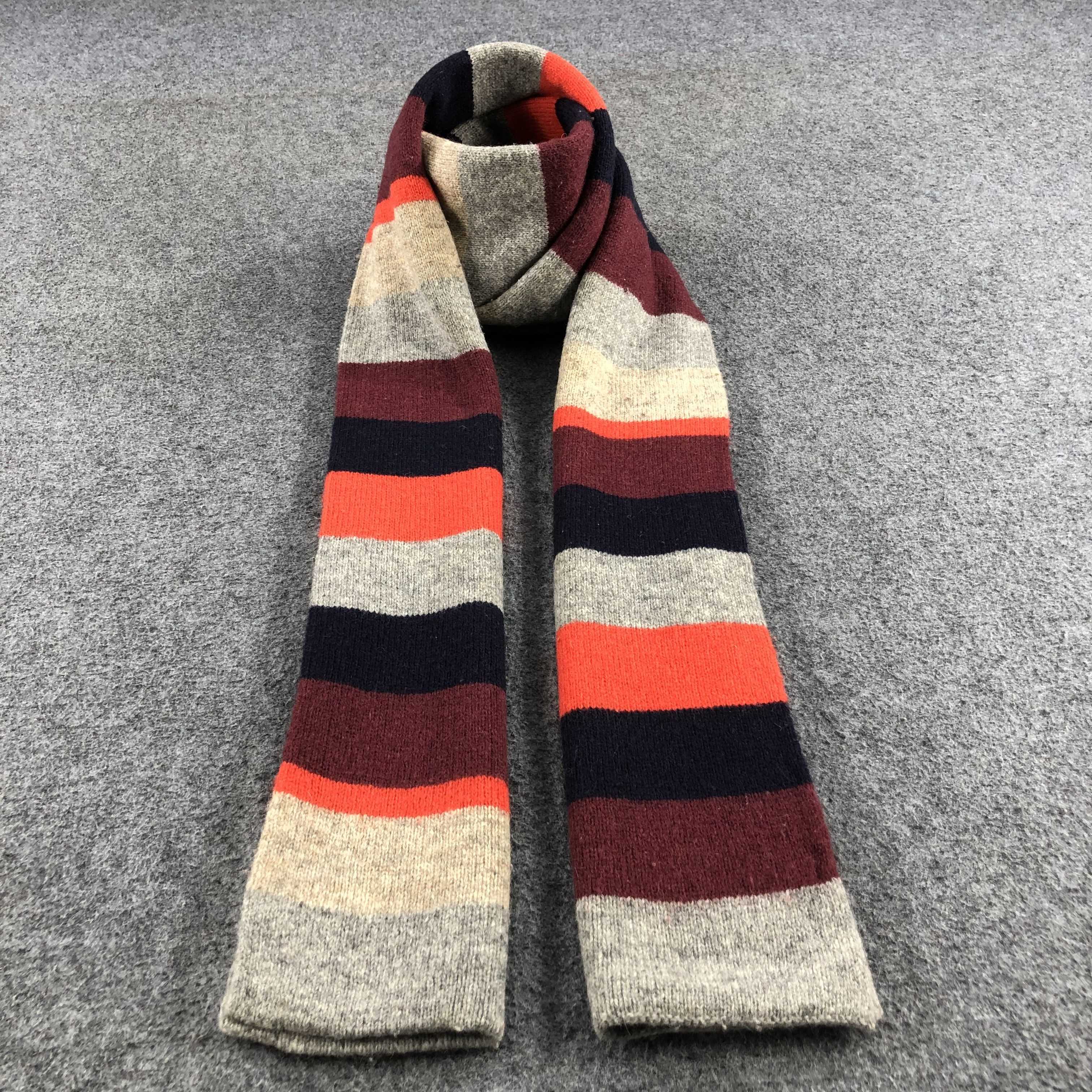 image of Gap Striped Wool Scarf Muffler V675, Men's