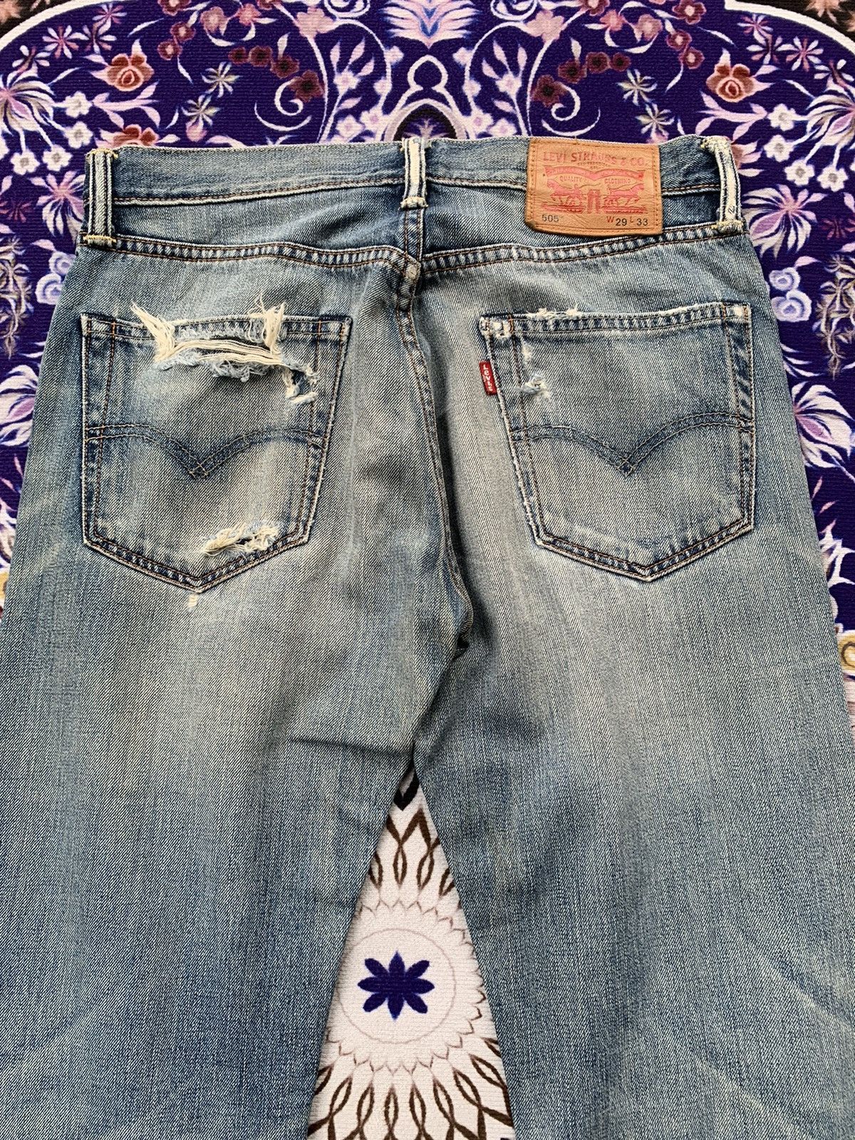 Levi's Levis 505 Faded Wash Denim Size US 31 - 13 Thumbnail