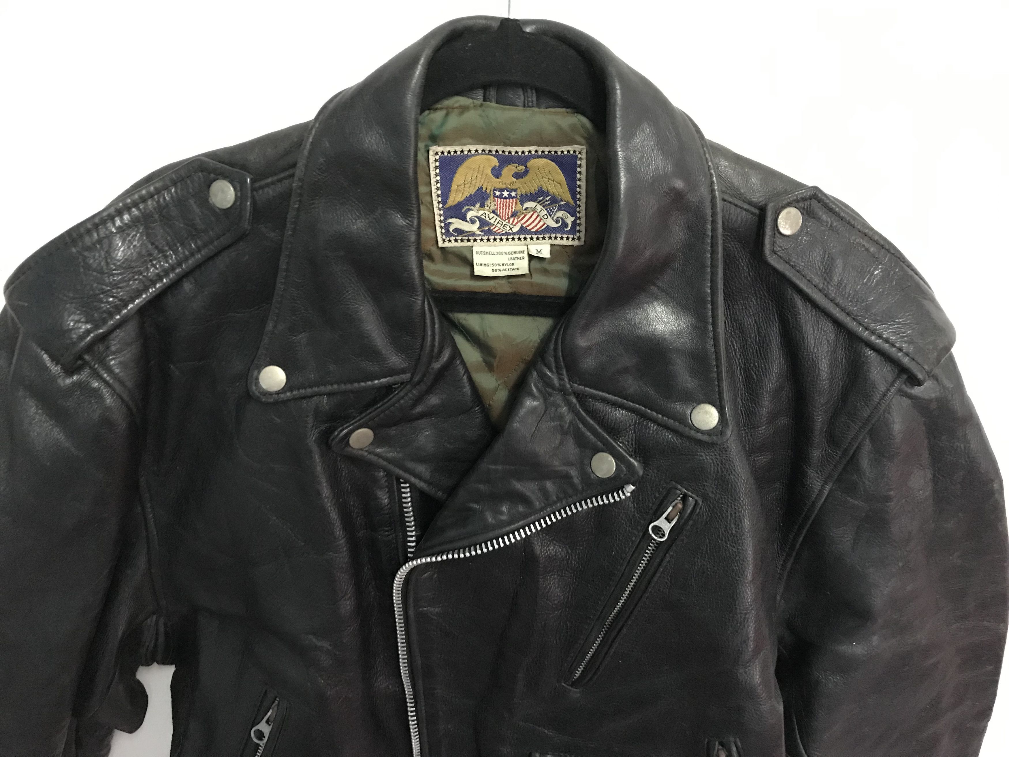 Avirex × Vintage 💥N.G.TODAY💥Vtg Avirex KoreanWar Motorcycle Leather Jacket Size US M / EU 48-50 / 2 - 15 Thumbnail