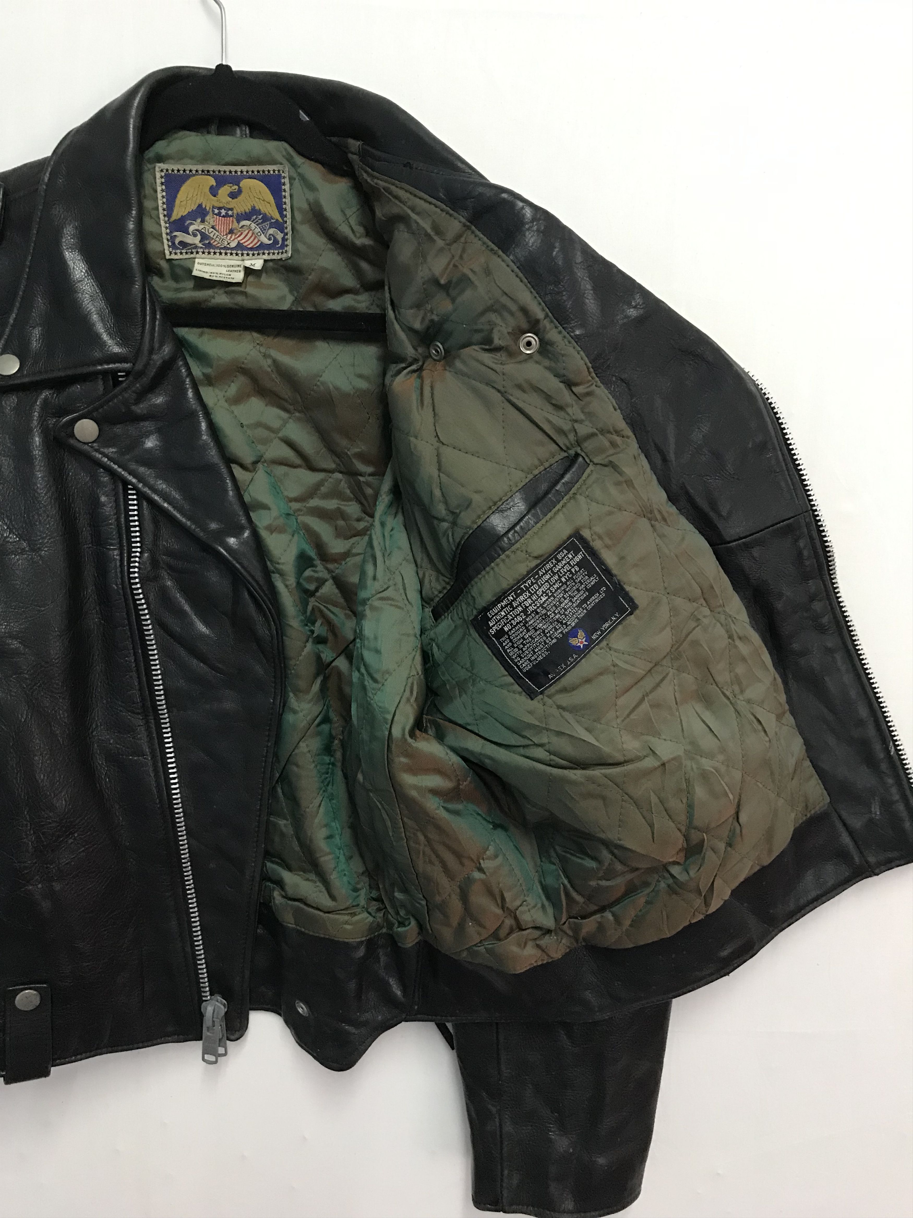 Avirex × Vintage 💥N.G.TODAY💥Vtg Avirex KoreanWar Motorcycle Leather Jacket Size US M / EU 48-50 / 2 - 12 Thumbnail