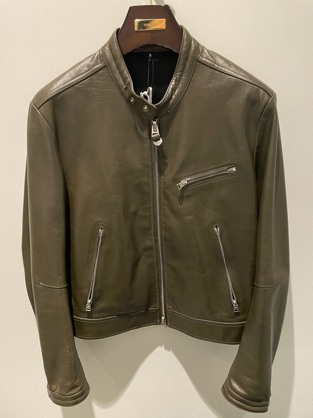 Tom Ford Leather Jacket in Military color | Grailed