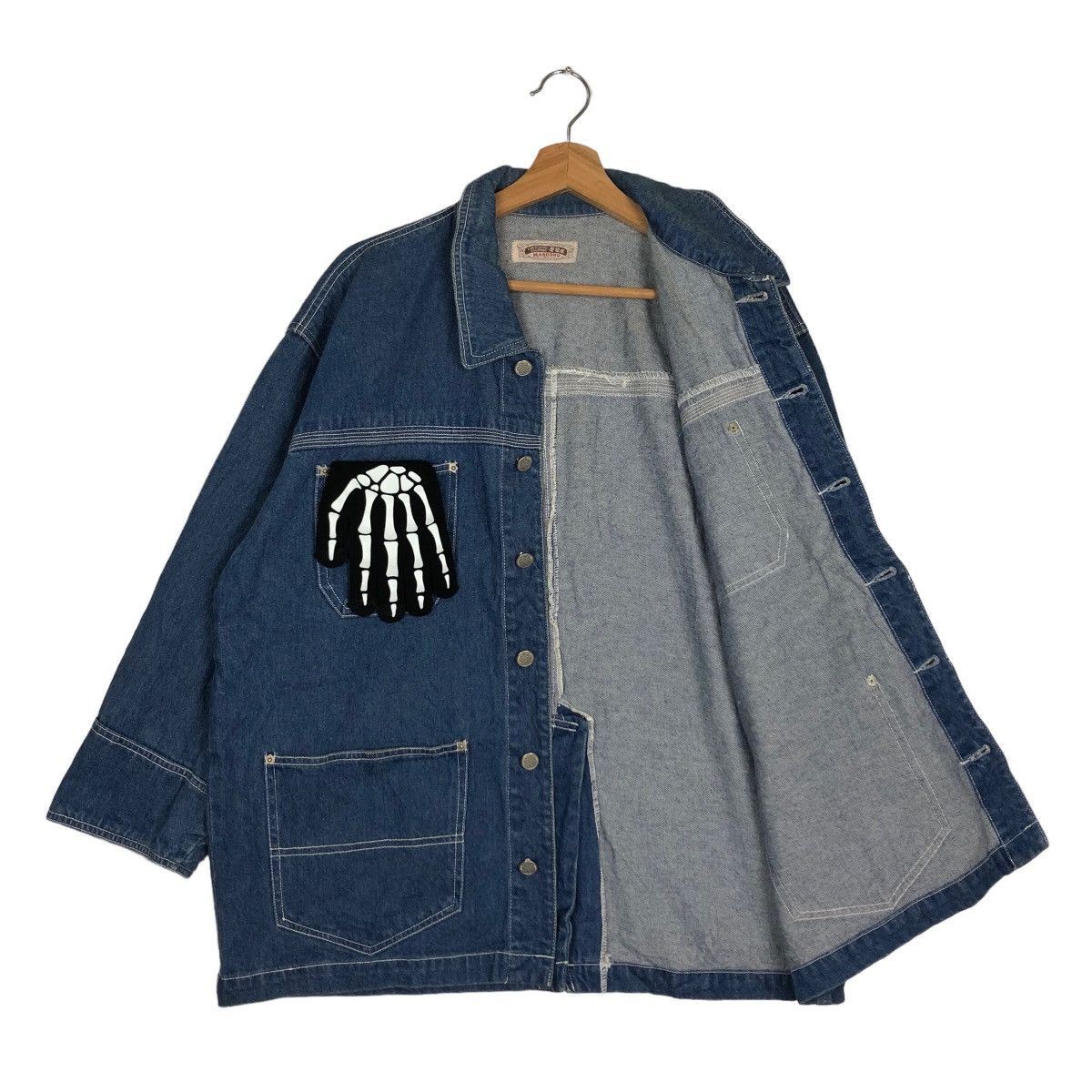 Japanese Brand VINTAGE HIKORY CARGO WORK JACKET MARUSHU BLUE BLUE JAPAN Size US M / EU 48-50 / 2 - 8 Thumbnail