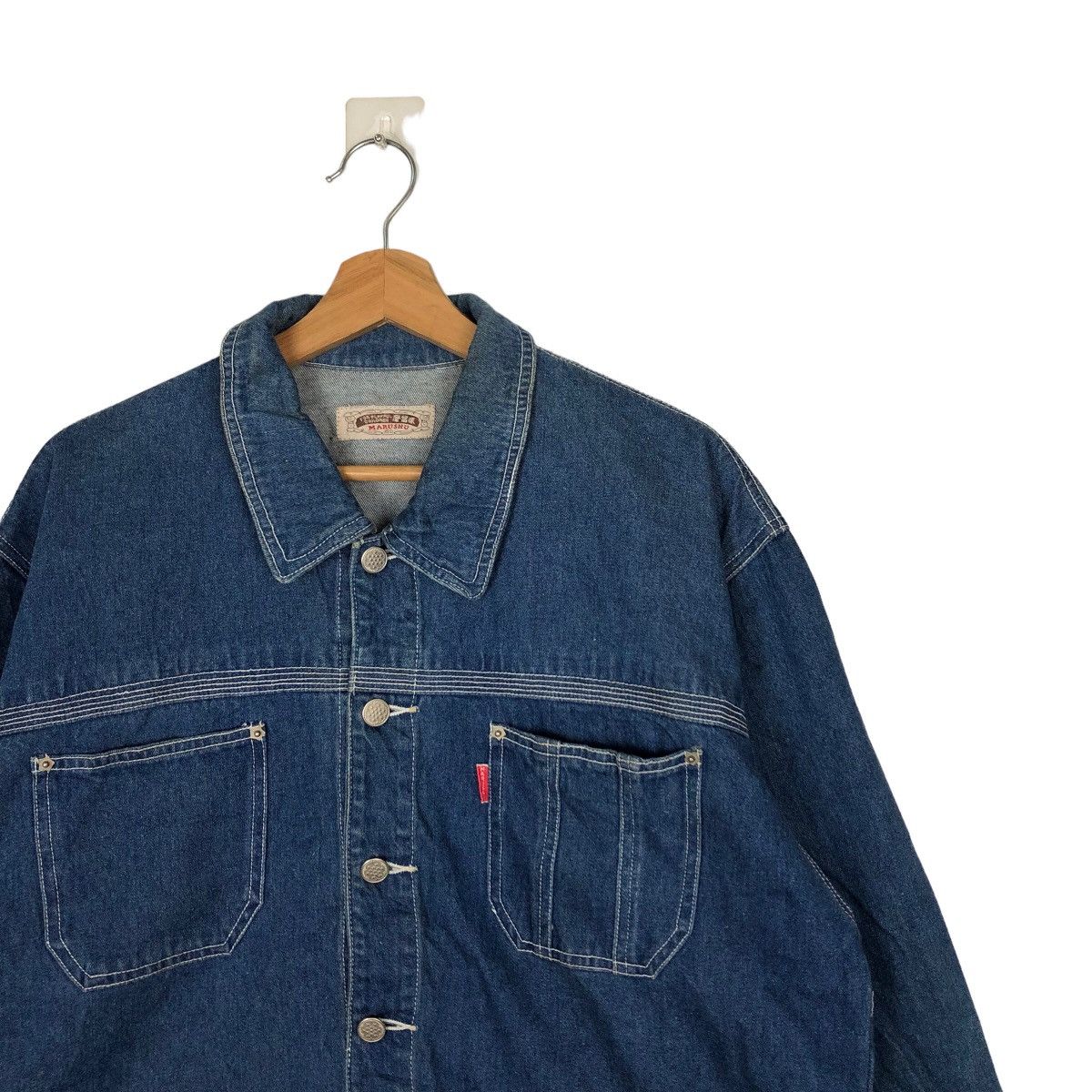 Japanese Brand VINTAGE HIKORY CARGO WORK JACKET MARUSHU BLUE BLUE JAPAN Size US M / EU 48-50 / 2 - 5 Thumbnail