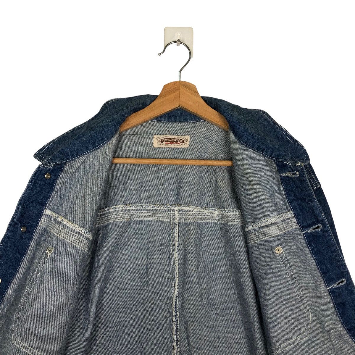 Japanese Brand VINTAGE HIKORY CARGO WORK JACKET MARUSHU BLUE BLUE JAPAN Size US M / EU 48-50 / 2 - 10 Thumbnail