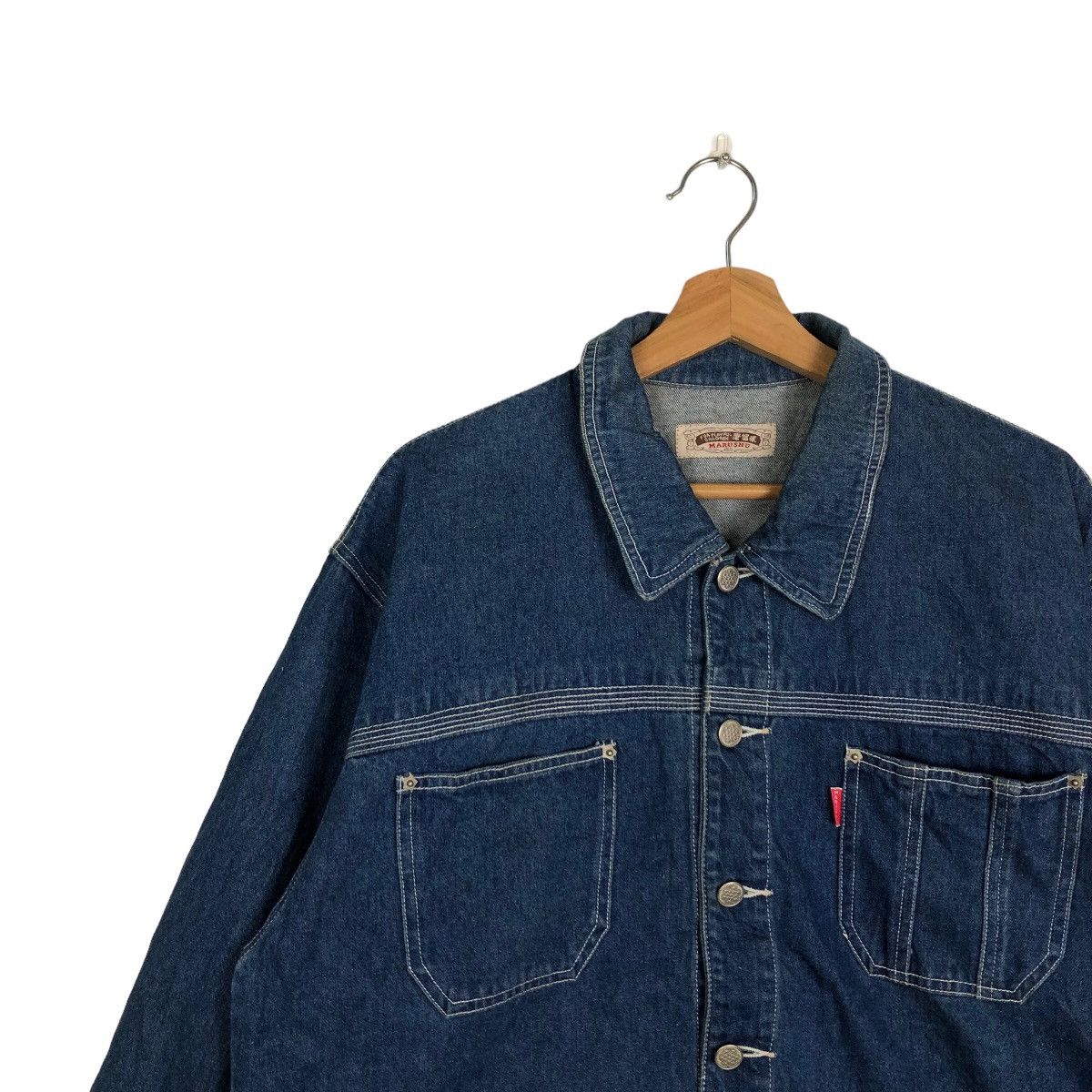 Japanese Brand VINTAGE HIKORY CARGO WORK JACKET MARUSHU BLUE BLUE JAPAN Size US M / EU 48-50 / 2 - 6 Thumbnail