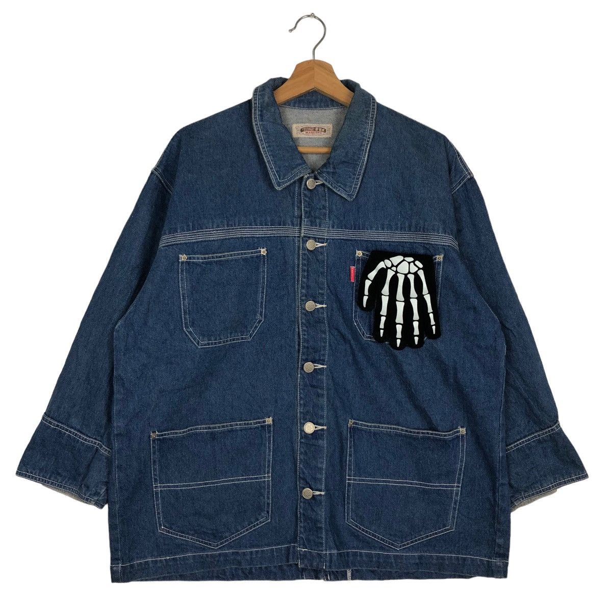 Japanese Brand VINTAGE HIKORY CARGO WORK JACKET MARUSHU BLUE BLUE JAPAN Size US M / EU 48-50 / 2 - 1 Thumbnail