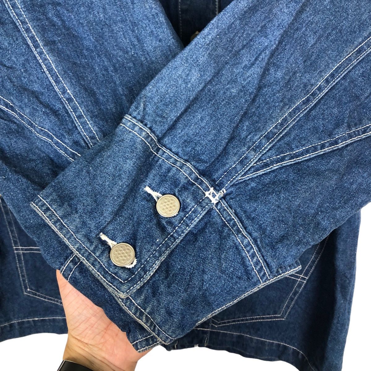 Japanese Brand VINTAGE HIKORY CARGO WORK JACKET MARUSHU BLUE BLUE JAPAN Size US M / EU 48-50 / 2 - 11 Thumbnail