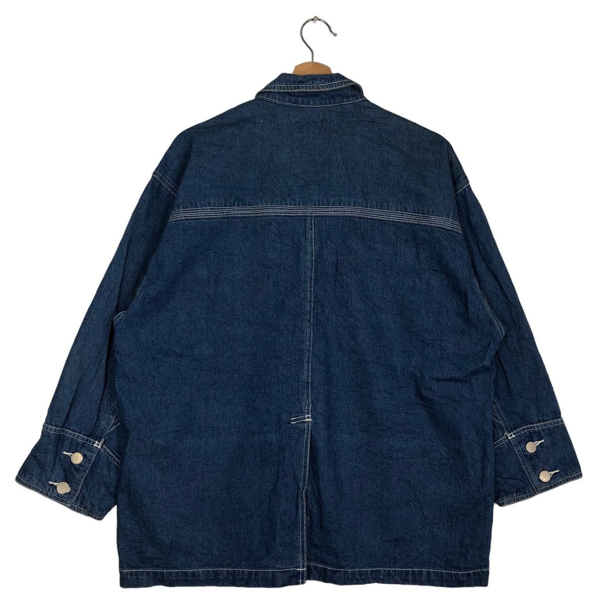 Japanese Brand VINTAGE HIKORY CARGO WORK JACKET MARUSHU BLUE BLUE JAPAN Size US M / EU 48-50 / 2 - 7 Thumbnail