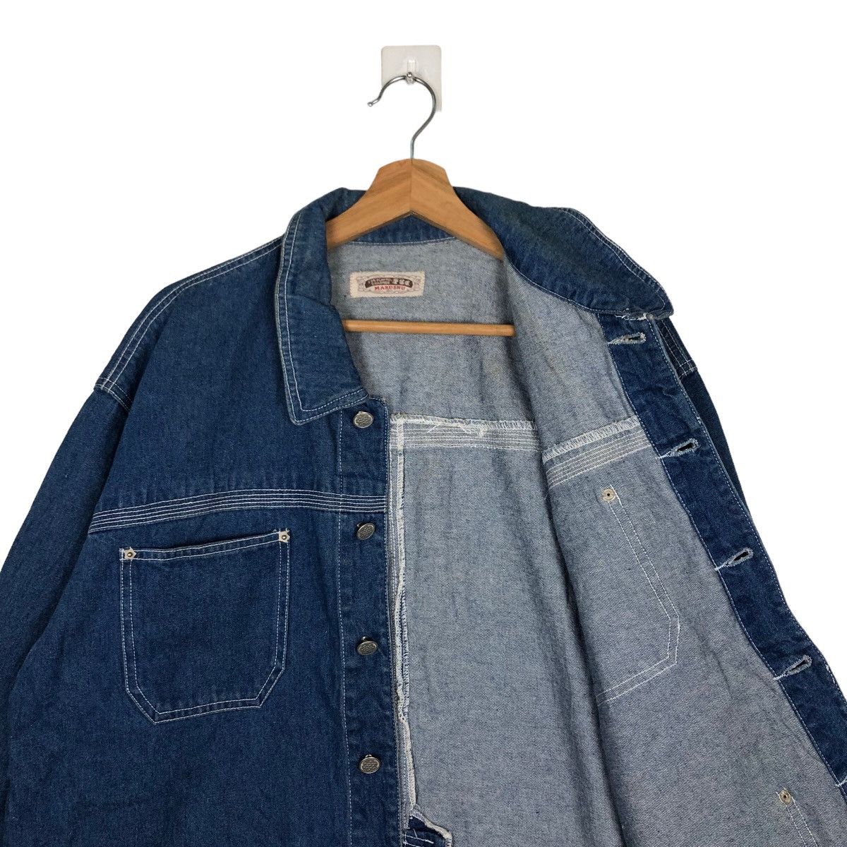 Japanese Brand VINTAGE HIKORY CARGO WORK JACKET MARUSHU BLUE BLUE JAPAN Size US M / EU 48-50 / 2 - 9 Thumbnail