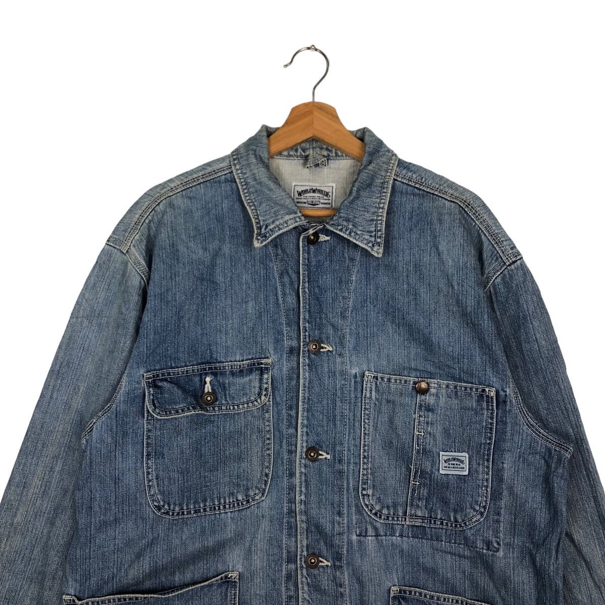 Japanese Brand VINTAGE HIKORY CHORE JACKET BIG JOHN JAPAN MADE ISSEYMIYAKE Size US L / EU 52-54 / 3 - 2 Thumbnail