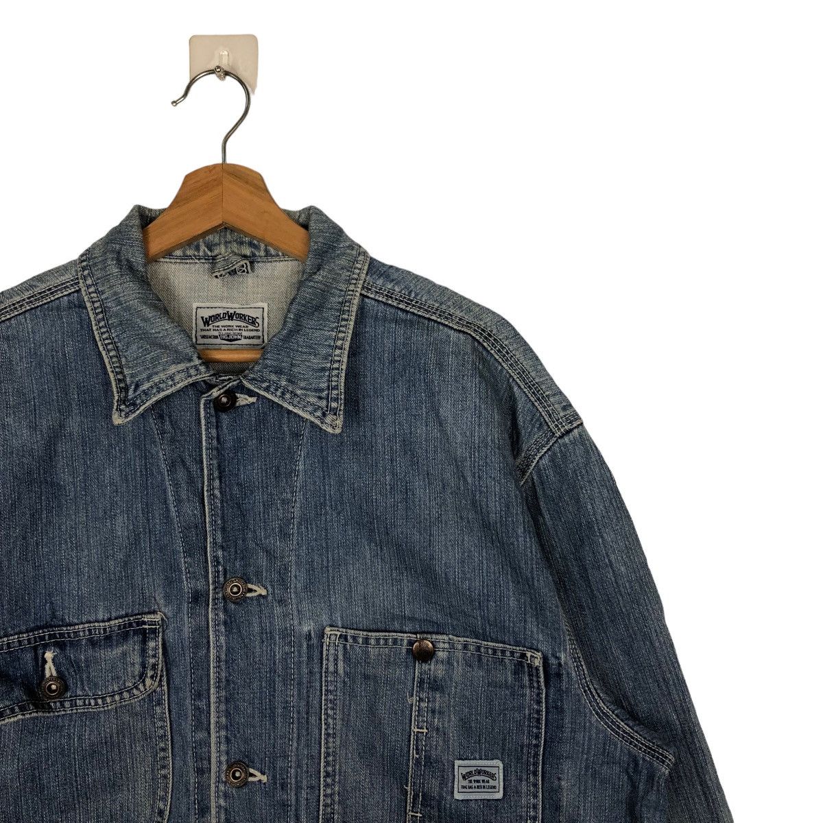 Japanese Brand VINTAGE HIKORY CHORE JACKET BIG JOHN JAPAN MADE ISSEYMIYAKE Size US L / EU 52-54 / 3 - 5 Thumbnail