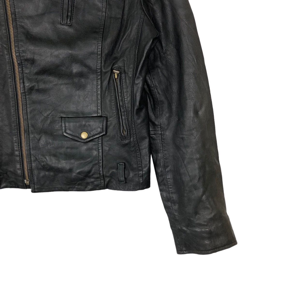 Japanese Brand VINTAGE PARACHUTE BONDAGE BIKER LEATHER JACKET LOTALITE Size US S / EU 44-46 / 1 - 4 Thumbnail