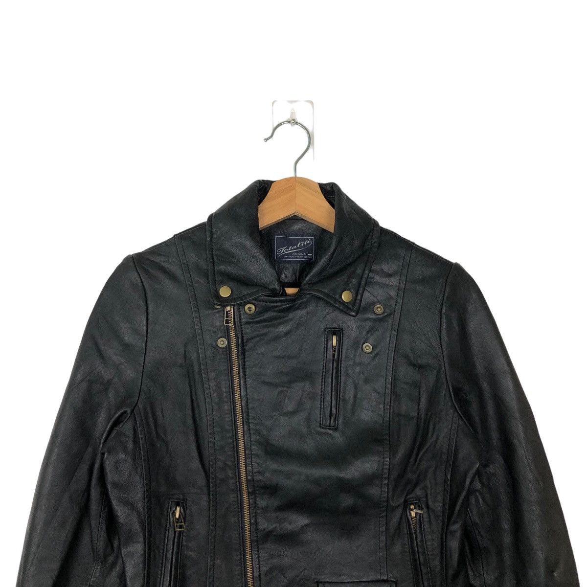 Japanese Brand VINTAGE PARACHUTE BONDAGE BIKER LEATHER JACKET LOTALITE Size US S / EU 44-46 / 1 - 2 Thumbnail