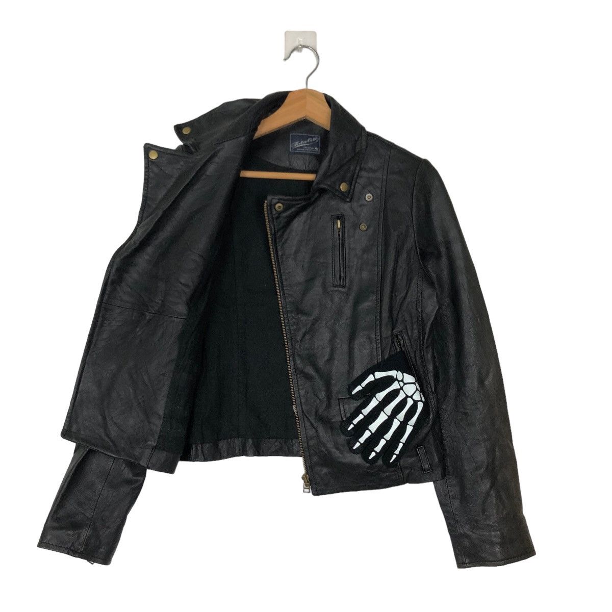 Japanese Brand VINTAGE PARACHUTE BONDAGE BIKER LEATHER JACKET LOTALITE Size US S / EU 44-46 / 1 - 8 Thumbnail