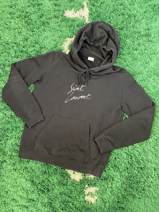 Saint laurent best sale signature hoodie