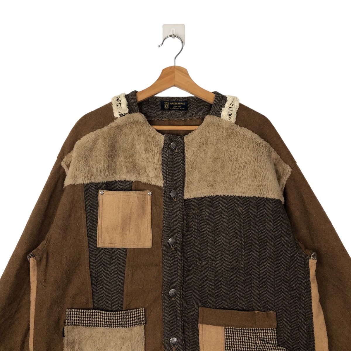 Japanese Brand VINTAGE PATCH WORK JACKET RIVET&SURGE KAPITAL JAPAN DESIGN Size US M / EU 48-50 / 2 - 2 Thumbnail