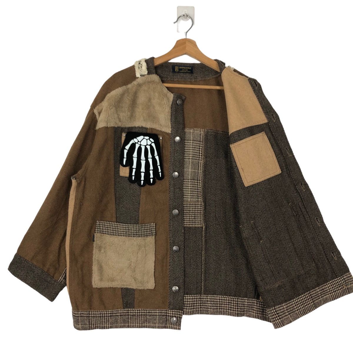 Japanese Brand VINTAGE PATCH WORK JACKET RIVET&SURGE KAPITAL JAPAN DESIGN Size US M / EU 48-50 / 2 - 8 Thumbnail