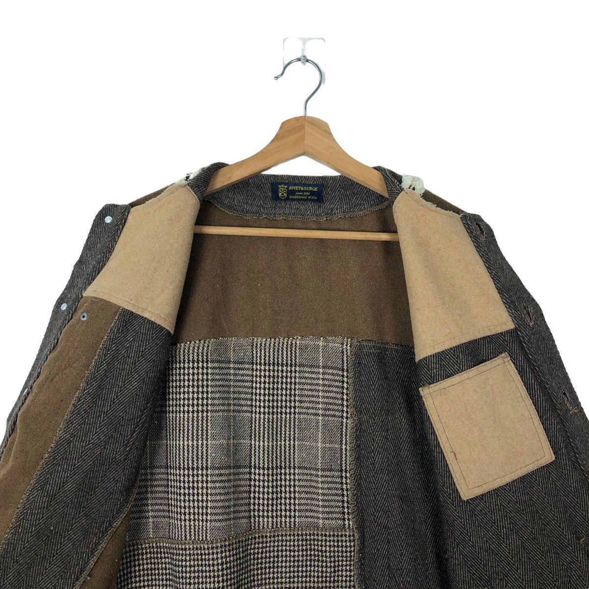 Japanese Brand VINTAGE PATCH WORK JACKET RIVET&SURGE KAPITAL JAPAN DESIGN Size US M / EU 48-50 / 2 - 10 Thumbnail