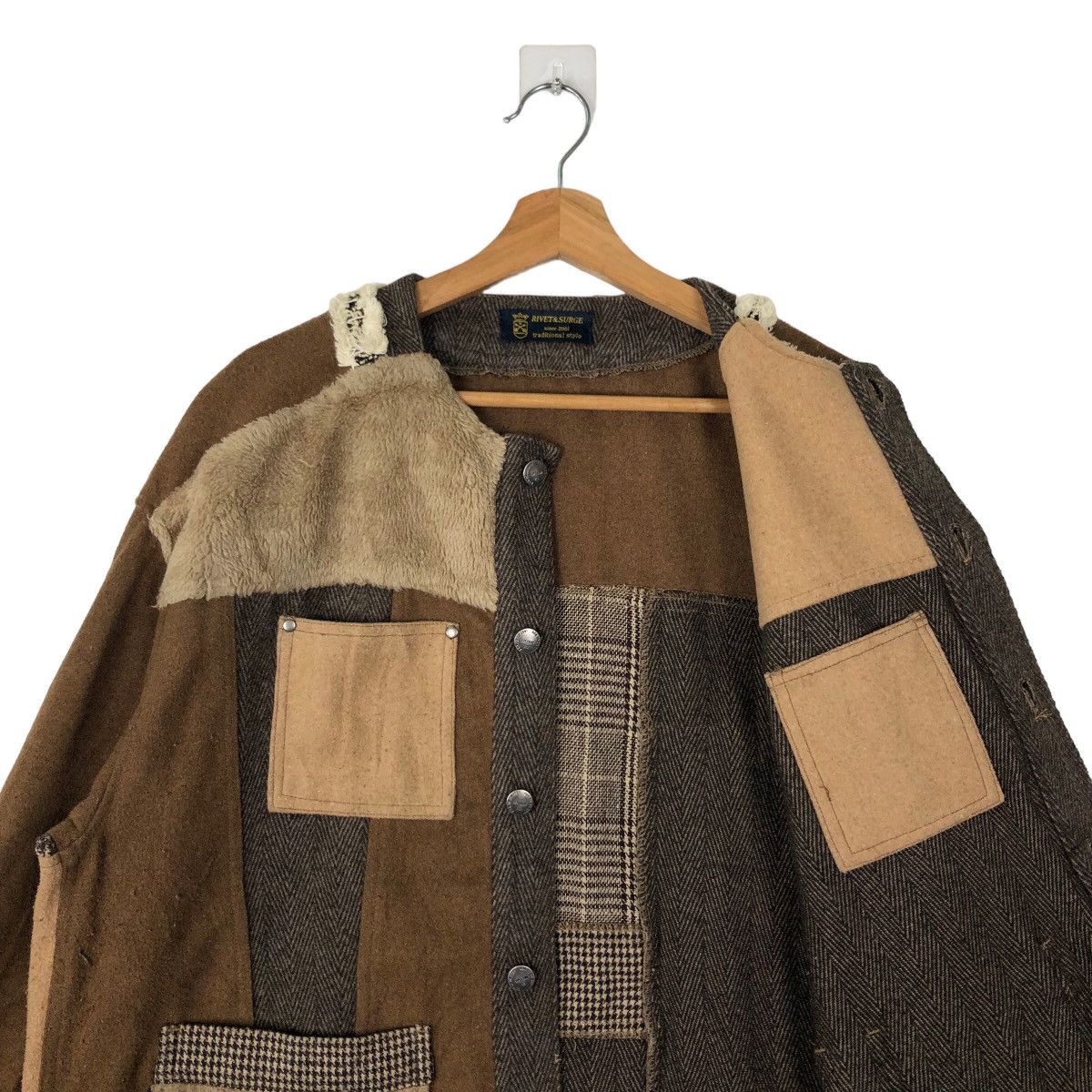 Japanese Brand VINTAGE PATCH WORK JACKET RIVET&SURGE KAPITAL JAPAN DESIGN Size US M / EU 48-50 / 2 - 9 Thumbnail