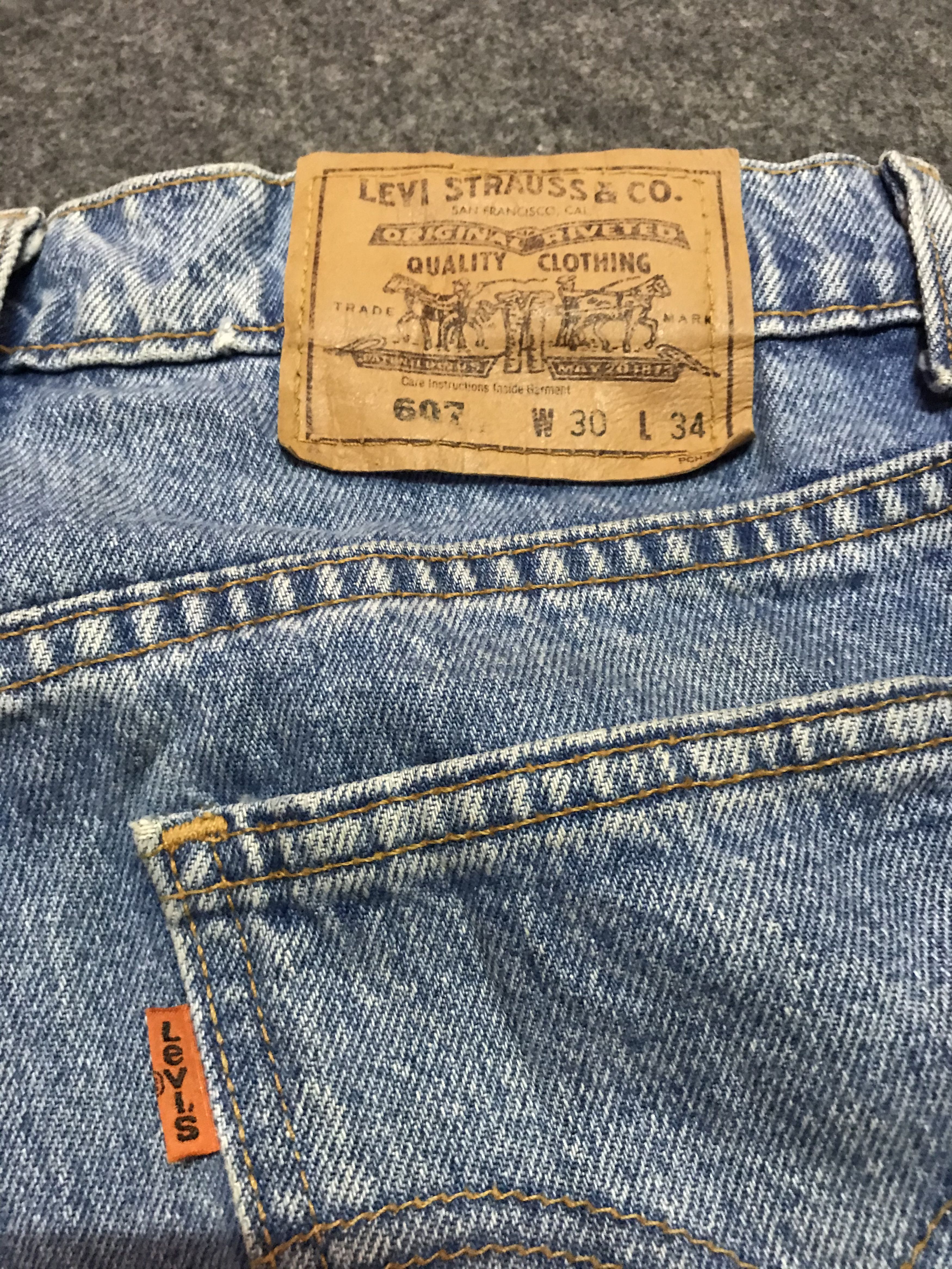 Levi's × Vintage Vintage Levis 607 Orange Tab Size US 30 / EU 46 - 13 Thumbnail