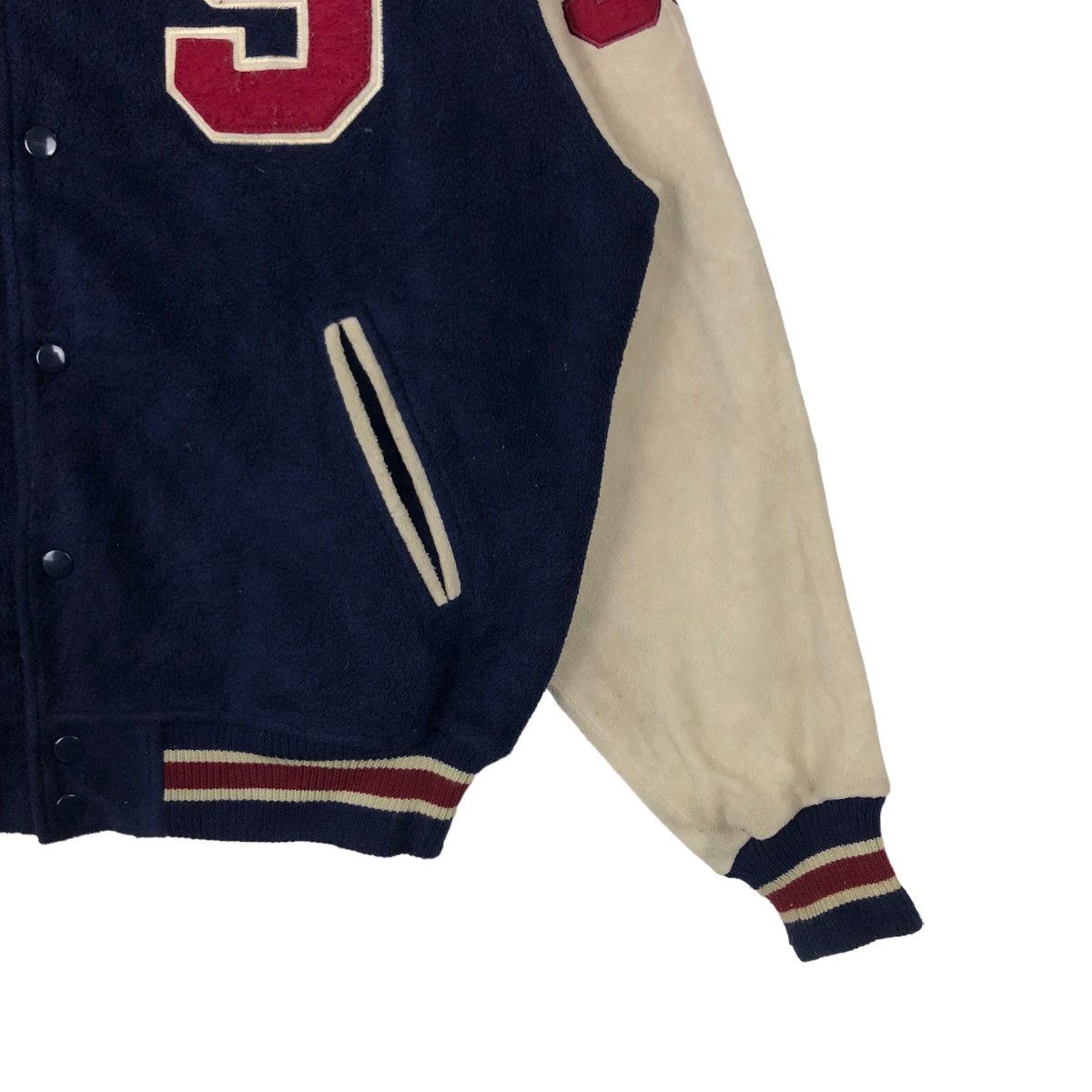 Japanese Brand VINTAGE VARSITY JACKET CRYSTAL WAVE BIG LOGO Size US L / EU 52-54 / 3 - 4 Thumbnail