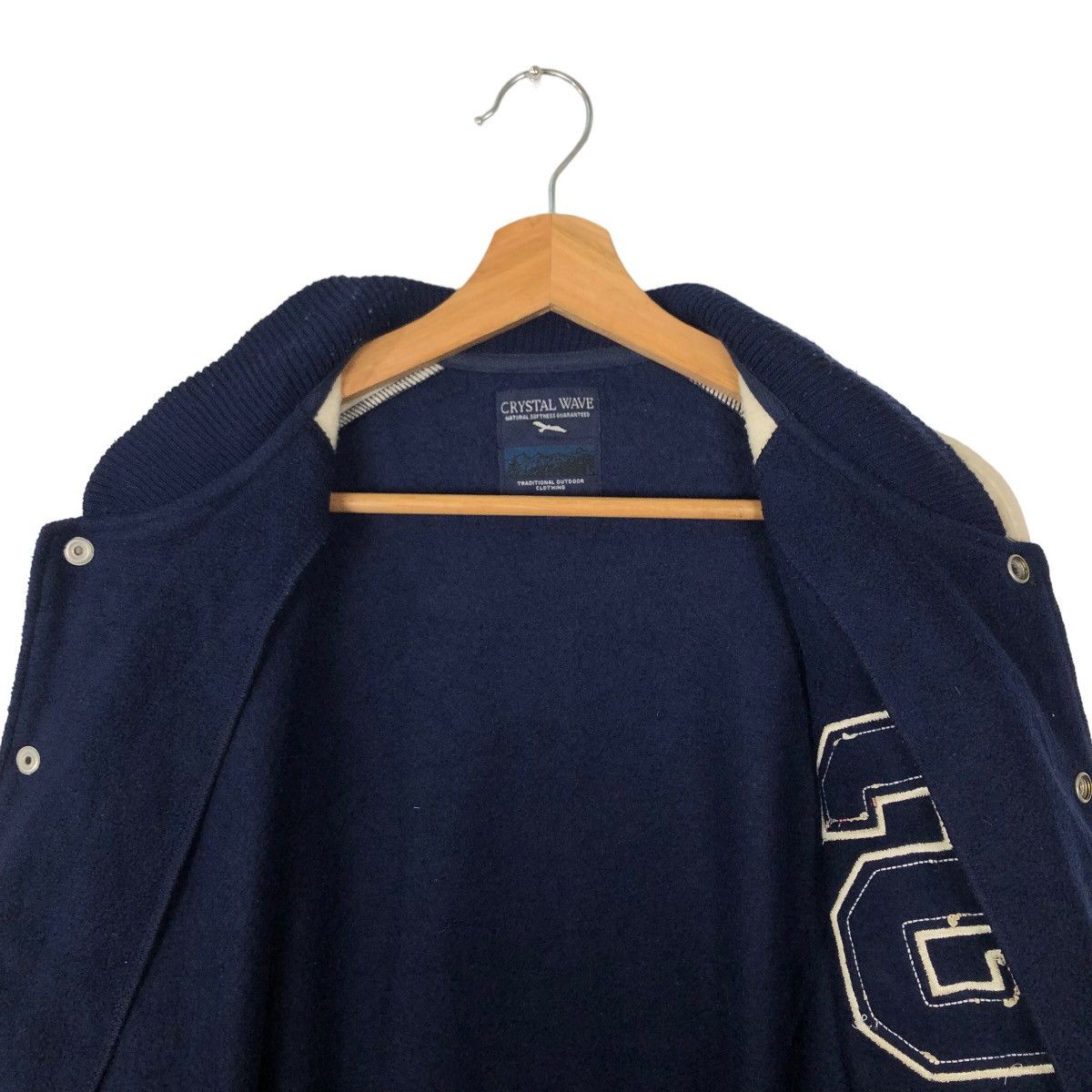 Japanese Brand VINTAGE VARSITY JACKET CRYSTAL WAVE BIG LOGO Size US L / EU 52-54 / 3 - 11 Thumbnail