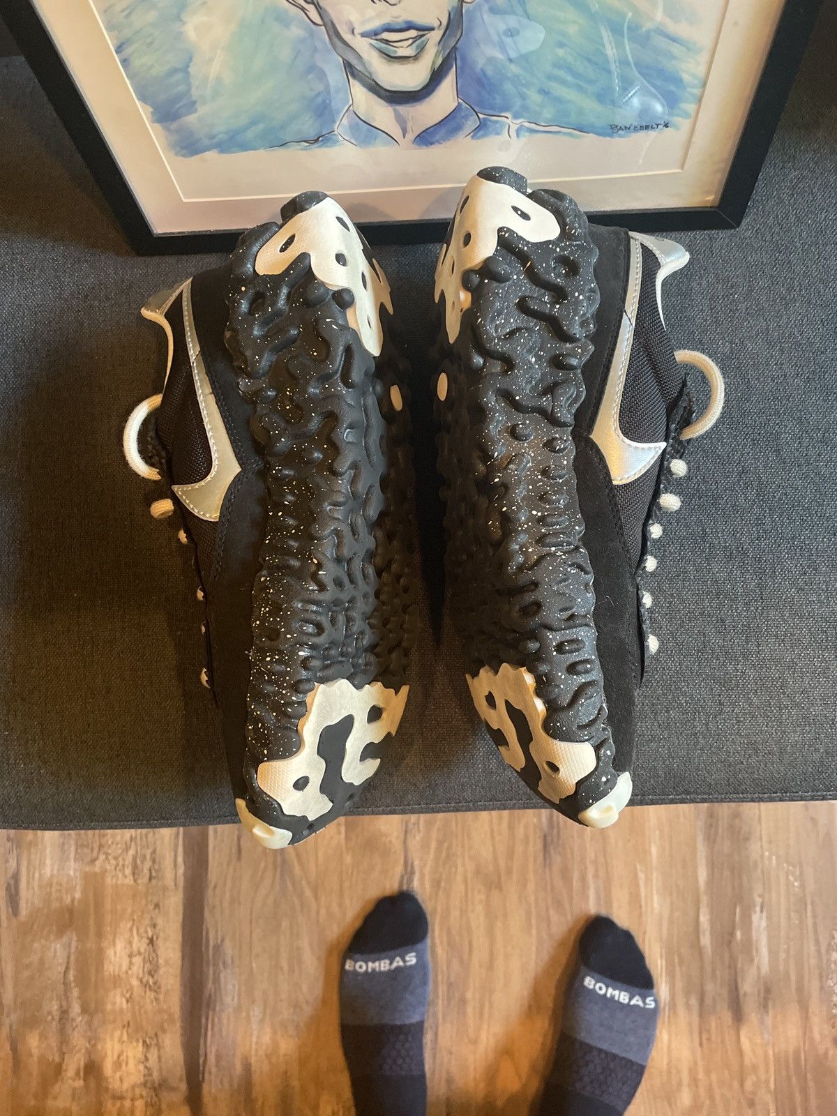 Jun Takahashi × Undercover Nike Jun Takahashi Undercover Black - Nike Overbreak Size US 10.5 / EU 43-44 - 5 Thumbnail