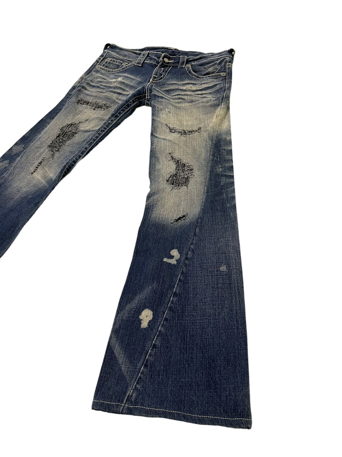 Tornado Mart Flare Jeans Tornado Mart Distress Acid Wash Boot Cut 5🟦6 Size US 32 / EU 48 - 1 Thumbnail