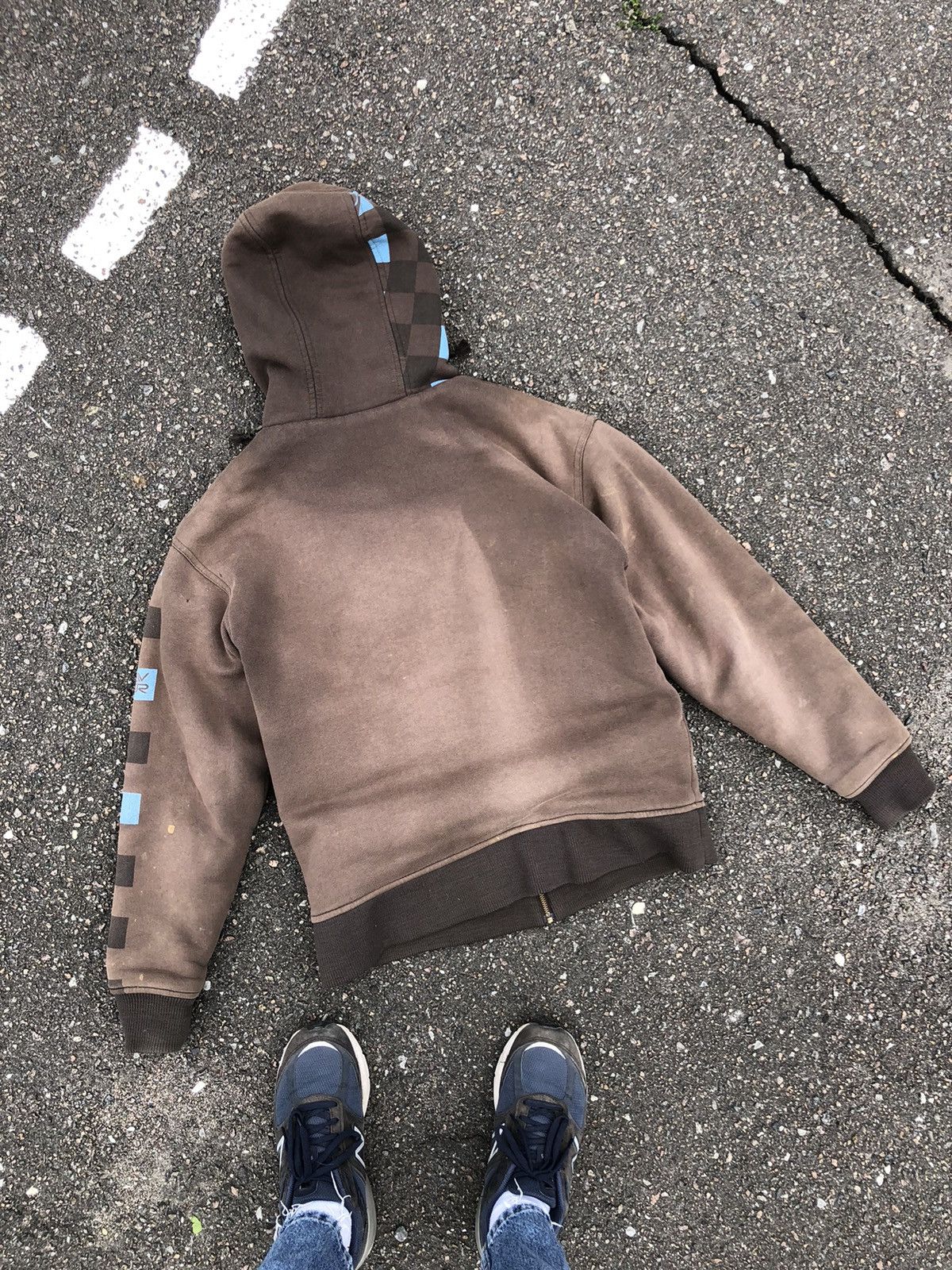 Quiksilver × Vintage Vintage Y2K Quiksilver Fleece Sun Faded Brown Zip Hoodie Size US M / EU 48-50 / 2 - 10 Thumbnail
