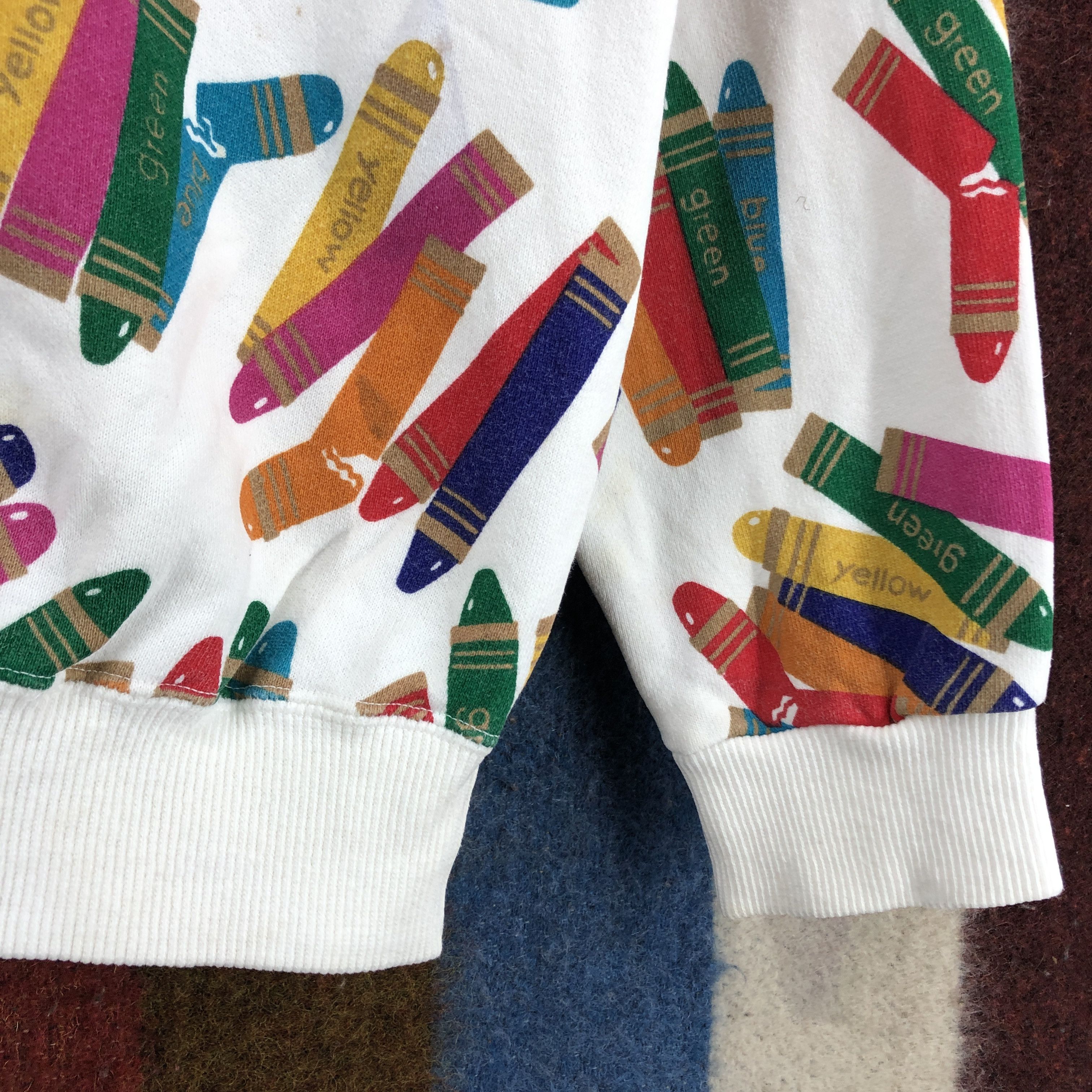 Japanese Brand Crayon by DOLL HOUSE Crew Neck Sweatshirt #2740-99 Size US S / EU 44-46 / 1 - 4 Thumbnail