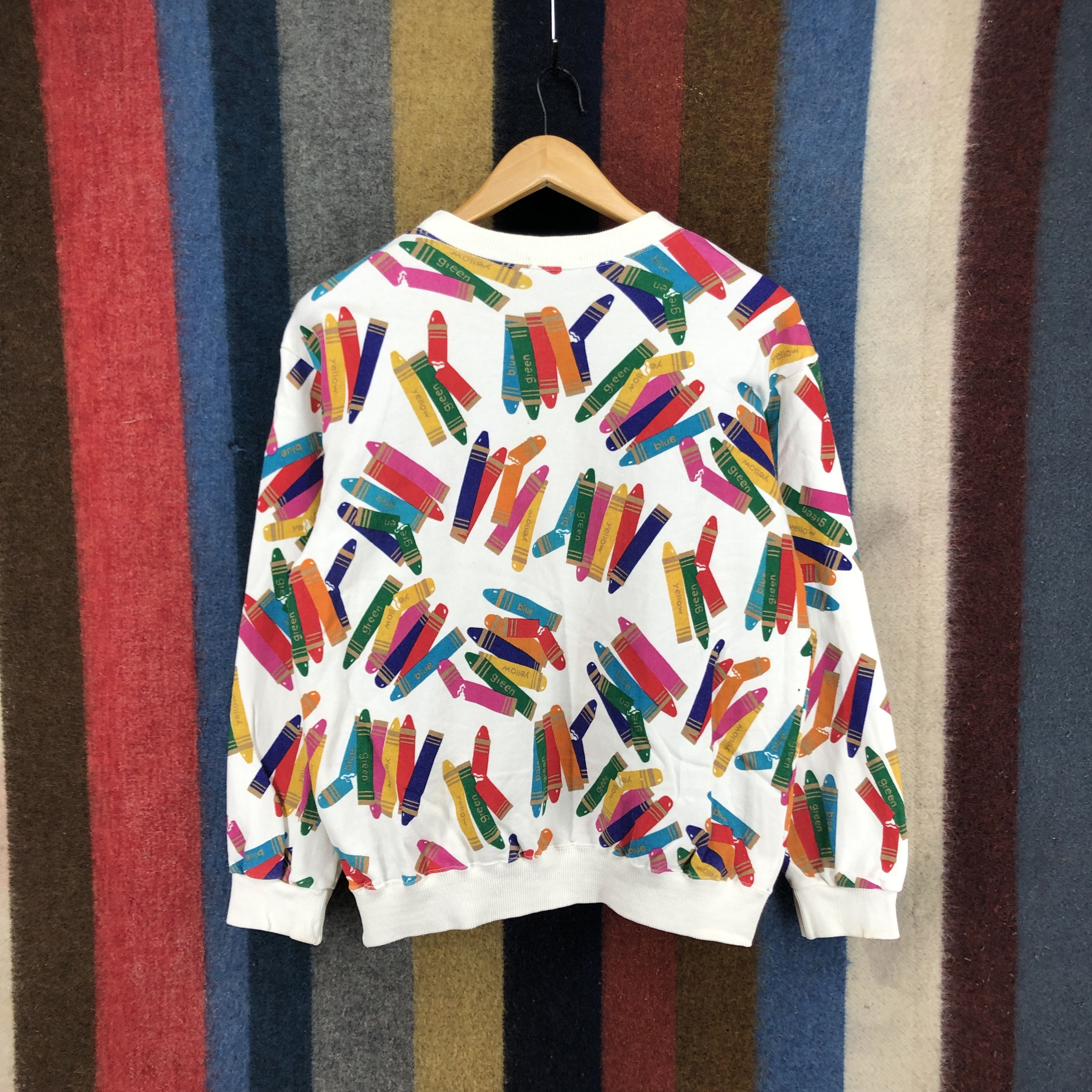 Japanese Brand Crayon by DOLL HOUSE Crew Neck Sweatshirt #2740-99 Size US S / EU 44-46 / 1 - 10 Thumbnail