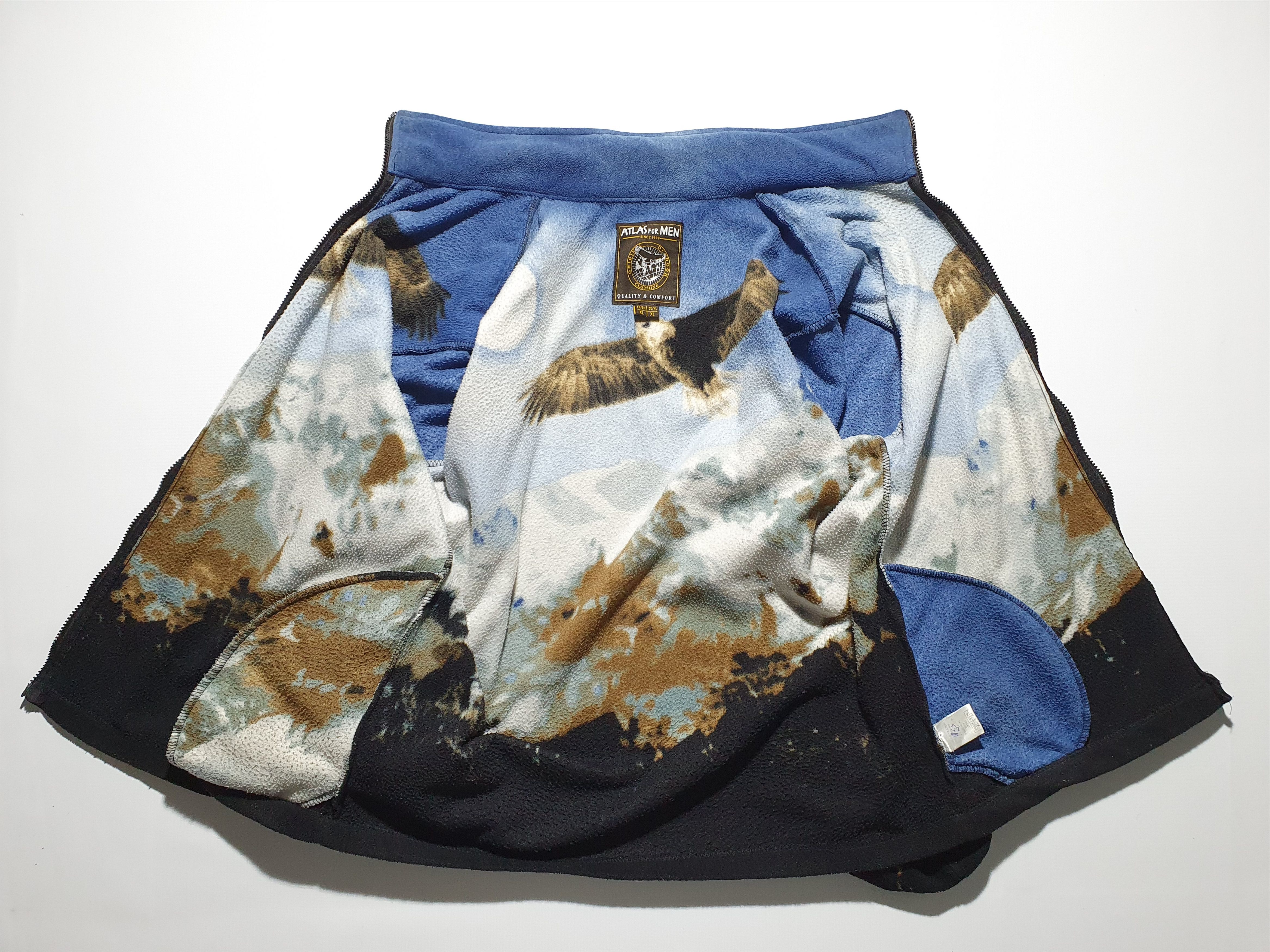 Vintage Vintage Nature Eagle Mountain Print Fleece Light Jacket Size US XL / EU 56 / 4 - 5 Thumbnail