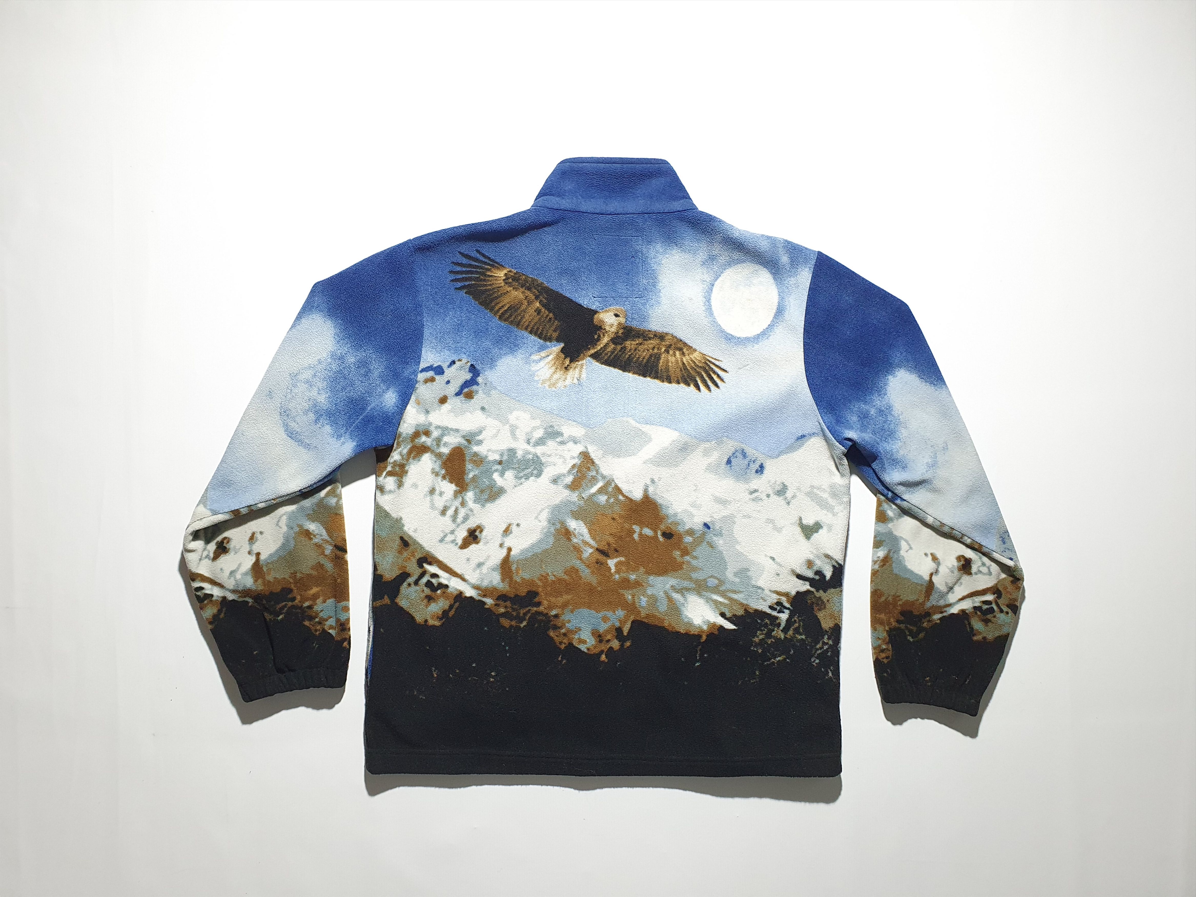 Vintage Vintage Nature Eagle Mountain Print Fleece Light Jacket Size US XL / EU 56 / 4 - 3 Thumbnail