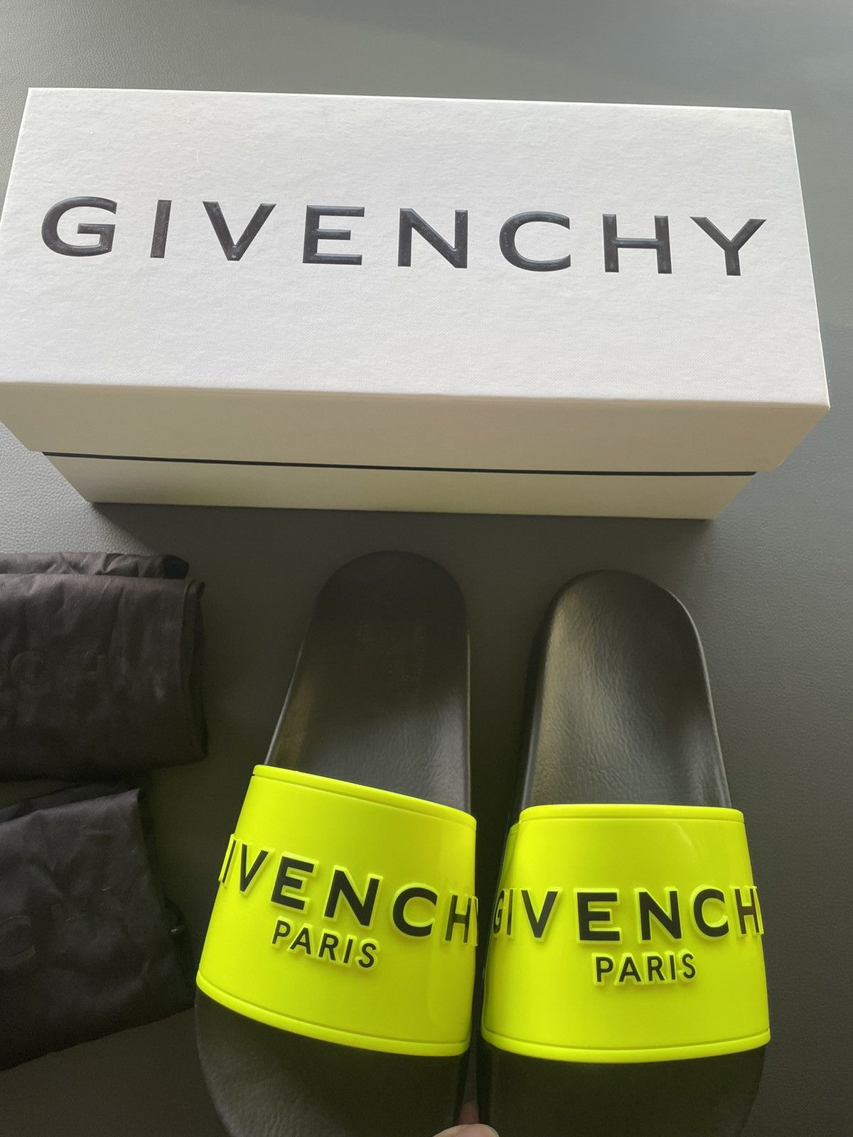 Givenchy Super Rare Brand New Runway Iconic Logo Rubber Slides Shoes Size US 10 / EU 43 - 5 Thumbnail