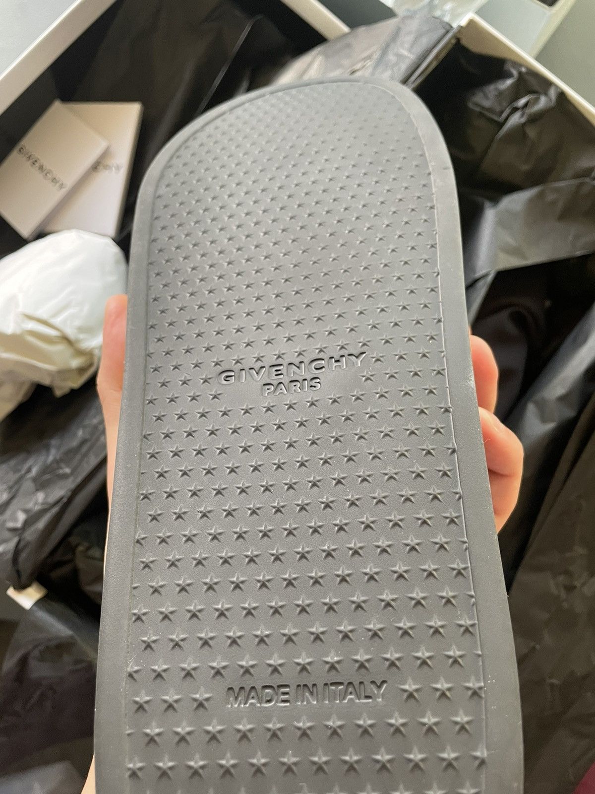 Givenchy Super Rare Brand New Runway Iconic Logo Rubber Slides Shoes Size US 10 / EU 43 - 22 Thumbnail