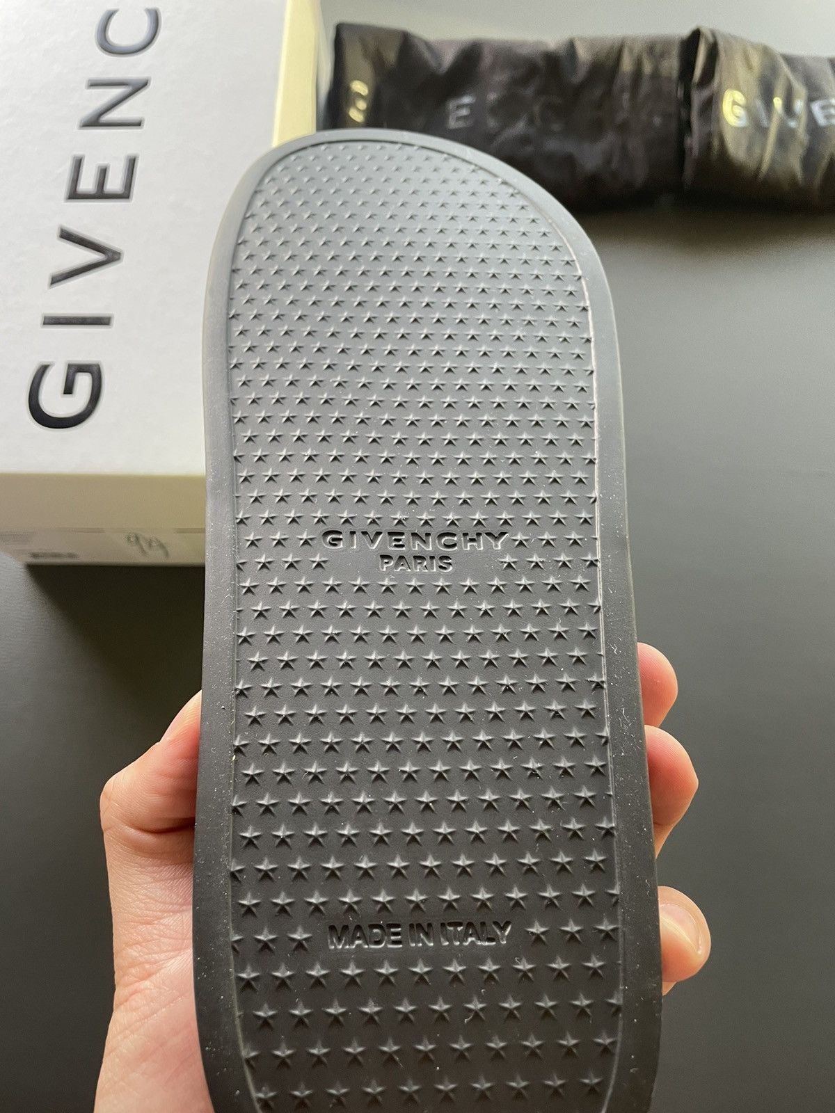 Givenchy Super Rare Brand New Runway Iconic Logo Rubber Slides Shoes Size US 10 / EU 43 - 18 Thumbnail