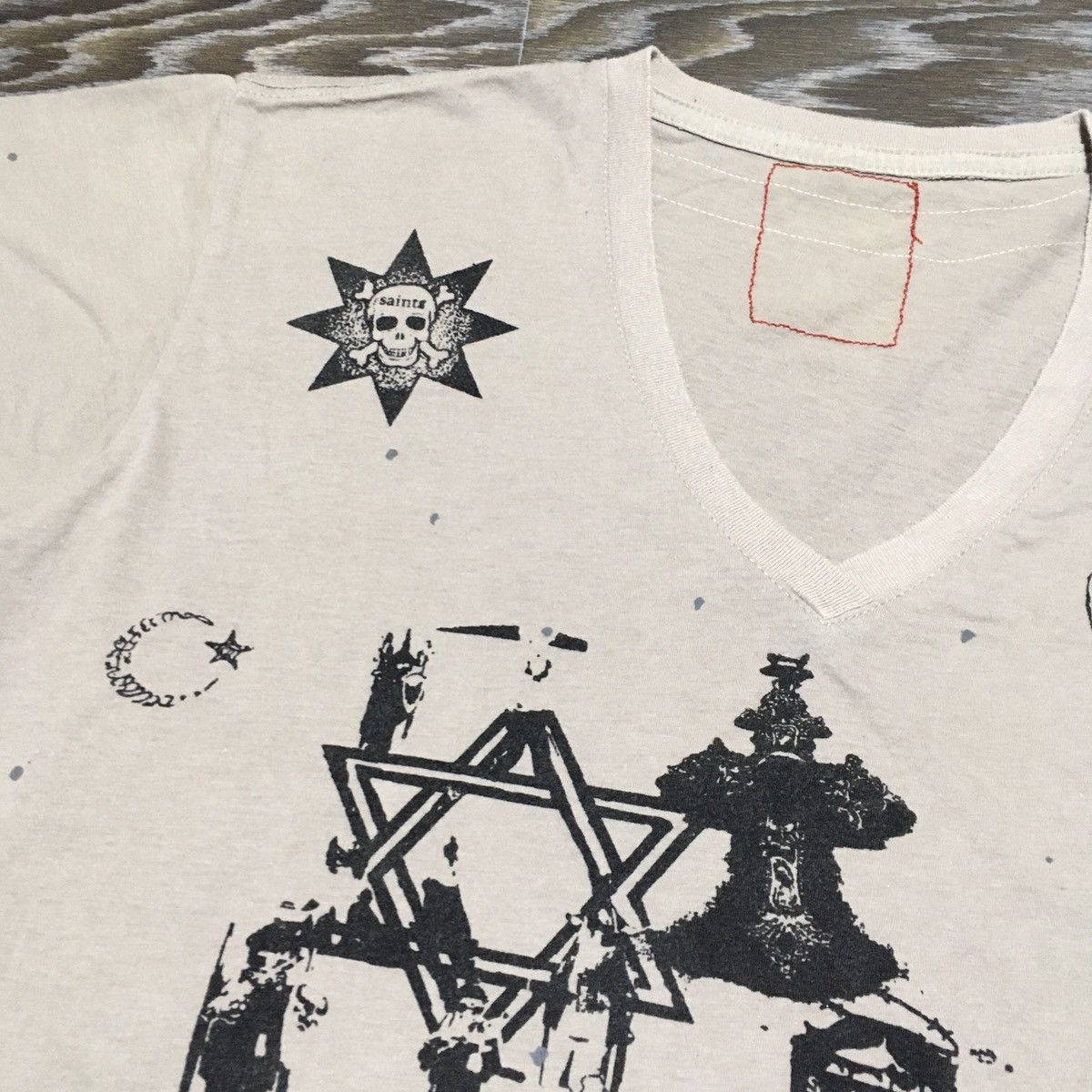 Vintage STATES OF SAINTS Religion Politics T-shirt Size US L / EU 52-54 / 3 - 4 Thumbnail