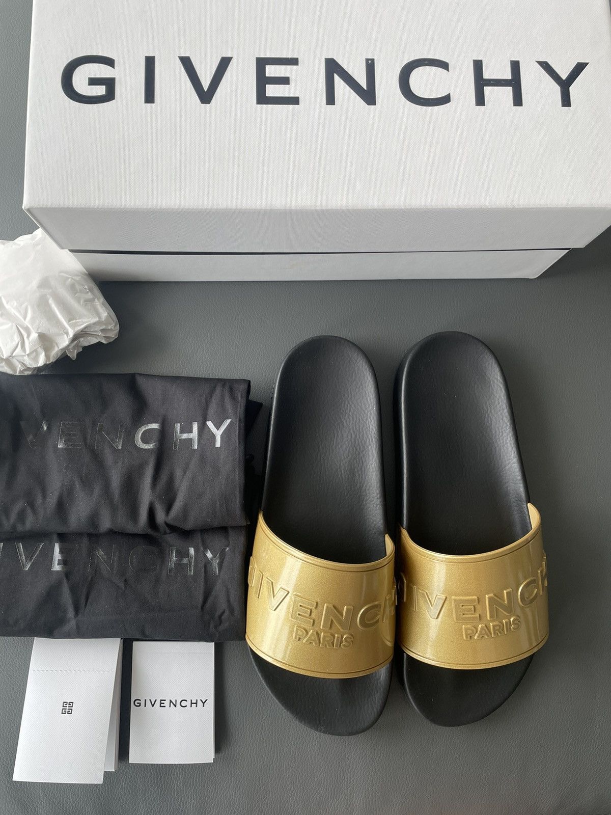 Givenchy Runway Limited Iconic BrandNew Givenchy Logo Slipper Slides Size US 10 / EU 43 - 6 Thumbnail