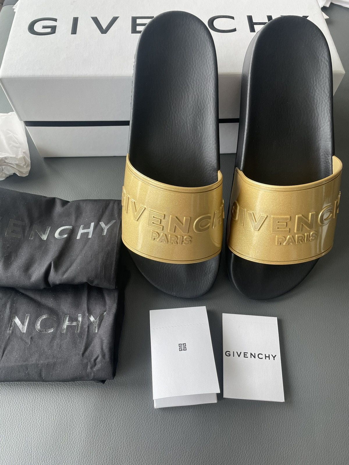 Givenchy Runway Limited Iconic BrandNew Givenchy Logo Slipper Slides Size US 10 / EU 43 - 18 Thumbnail