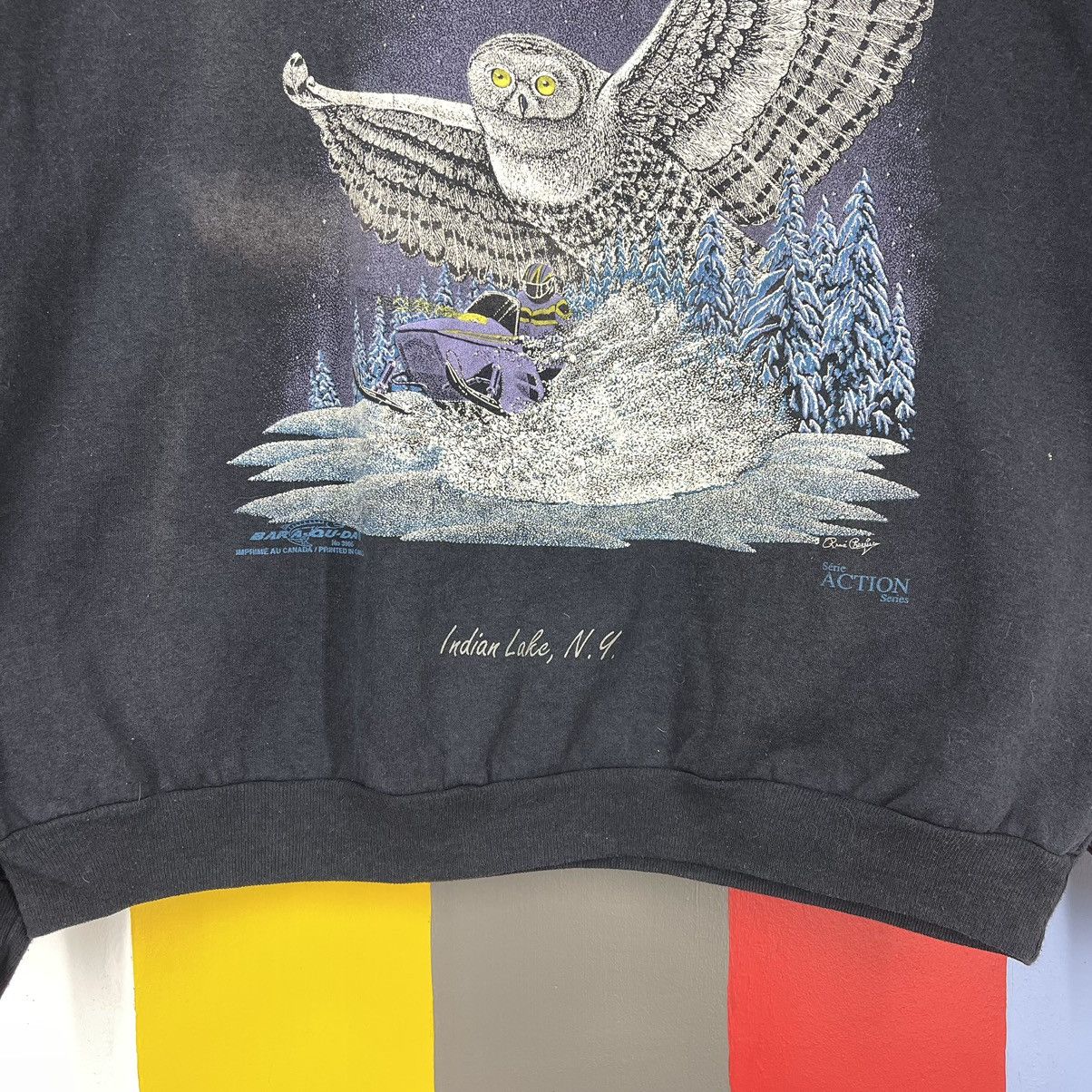 Barracuda 90s Vintage BARA-QU-DA Indian Lake Serie Sweatshirt #1108/AM Size US L / EU 52-54 / 3 - 5 Thumbnail