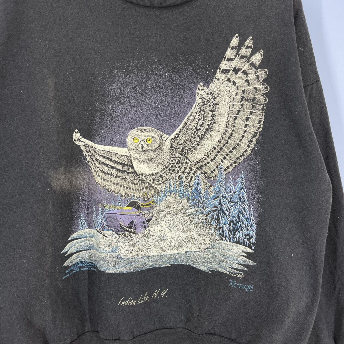 Barracuda 90s Vintage BARA-QU-DA Indian Lake Serie Sweatshirt #1108/AM Size US L / EU 52-54 / 3 - 2 Thumbnail