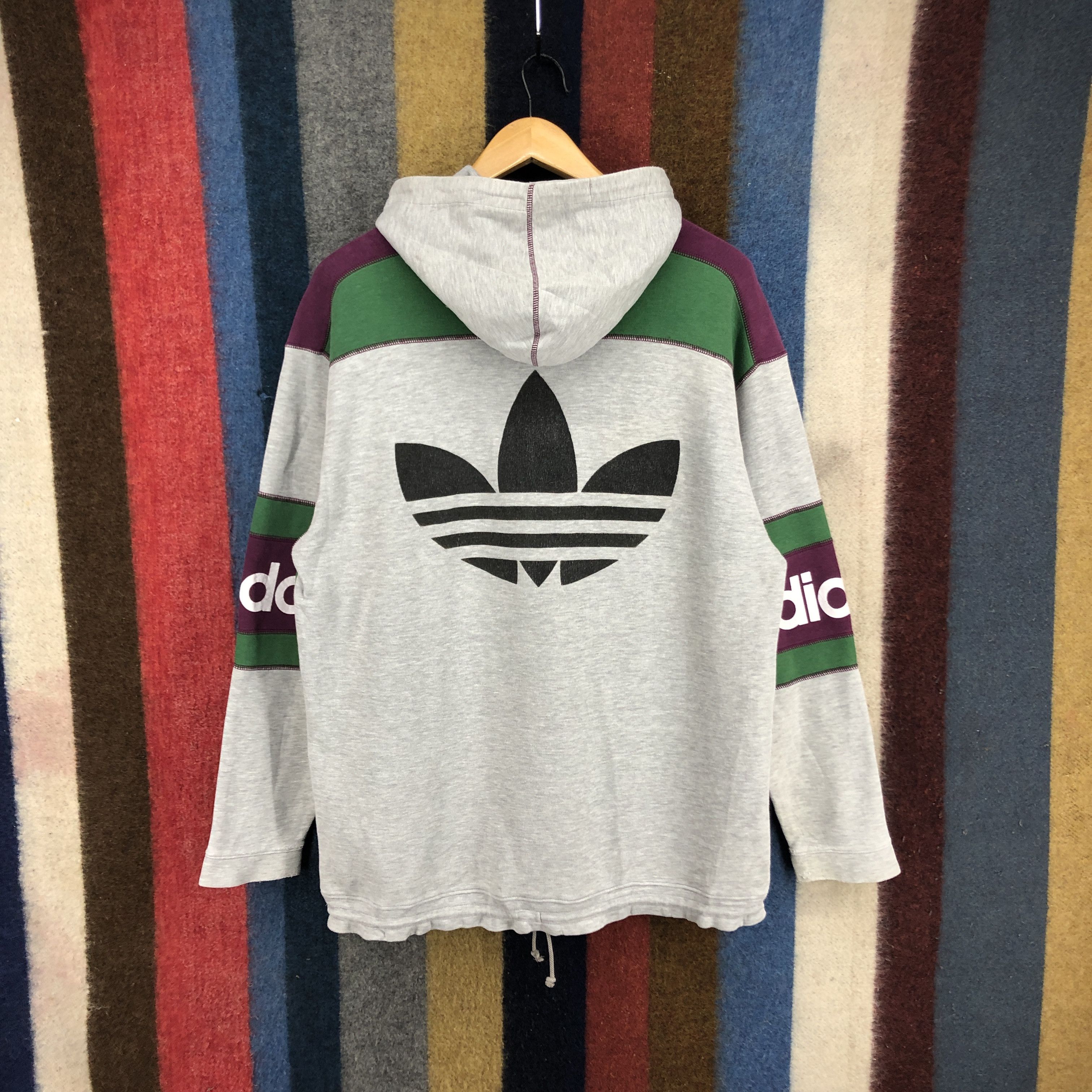 Adidas 90s Vintage ADIDAS TRIFOIL Hoodie Pullover #2718-98 Size US M / EU 48-50 / 2 - 14 Thumbnail