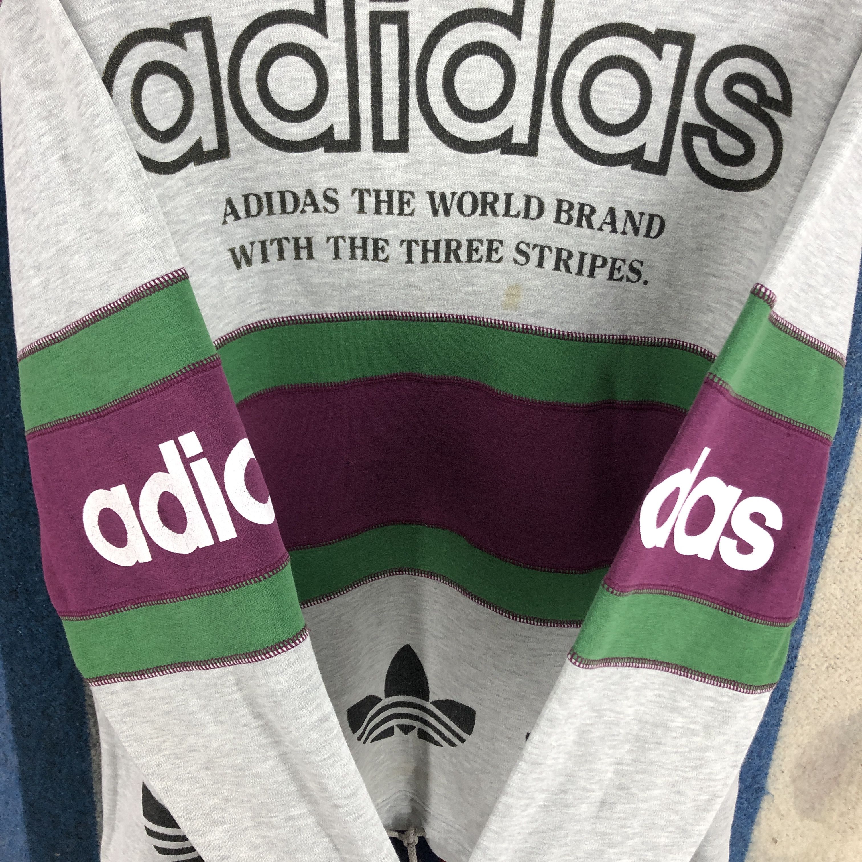 Adidas 90s Vintage ADIDAS TRIFOIL Hoodie Pullover #2718-98 Size US M / EU 48-50 / 2 - 4 Thumbnail
